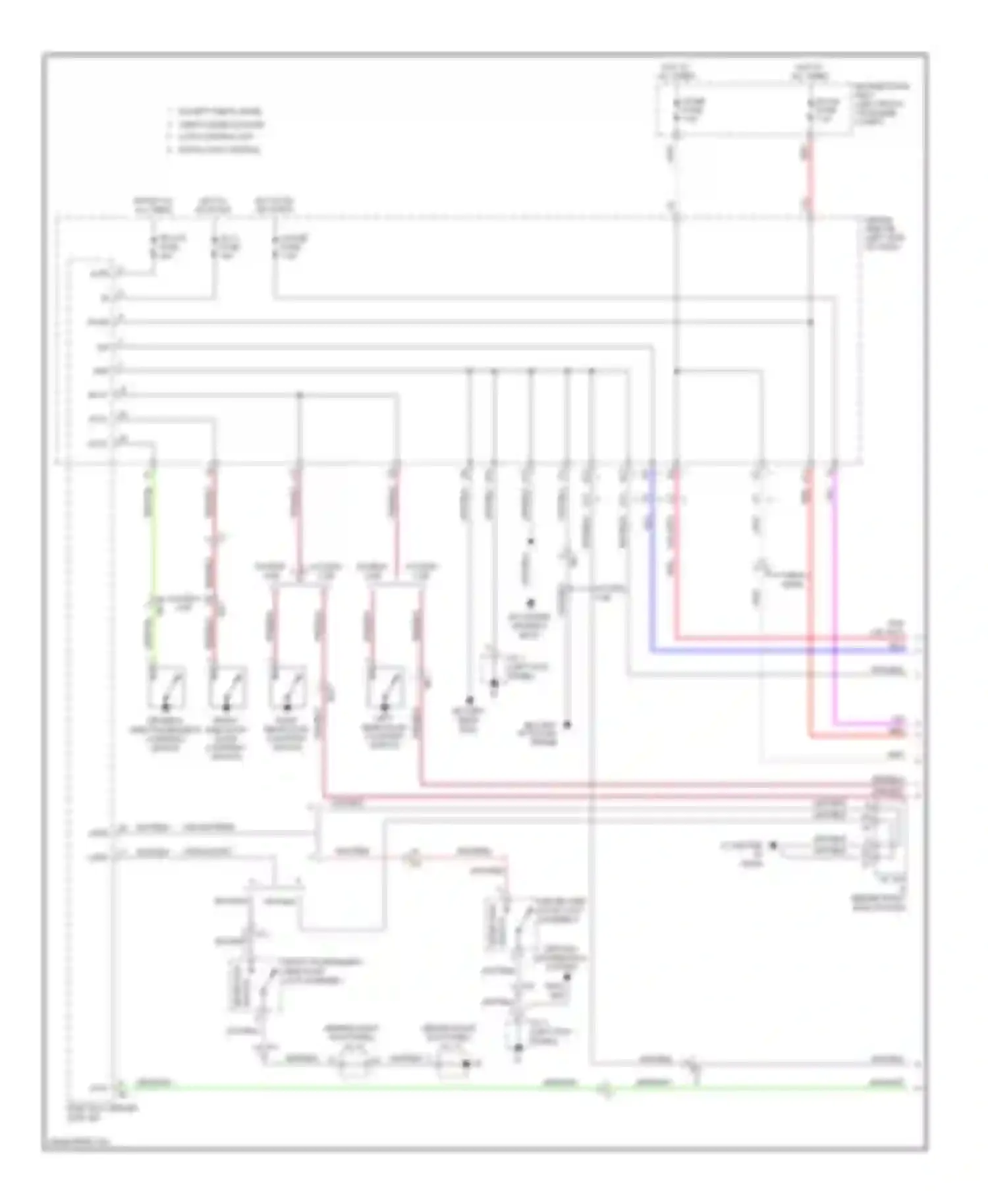 Tacoma Toyota II facelift (2011-2015): Courtesy lamps circuit (1 of 2)