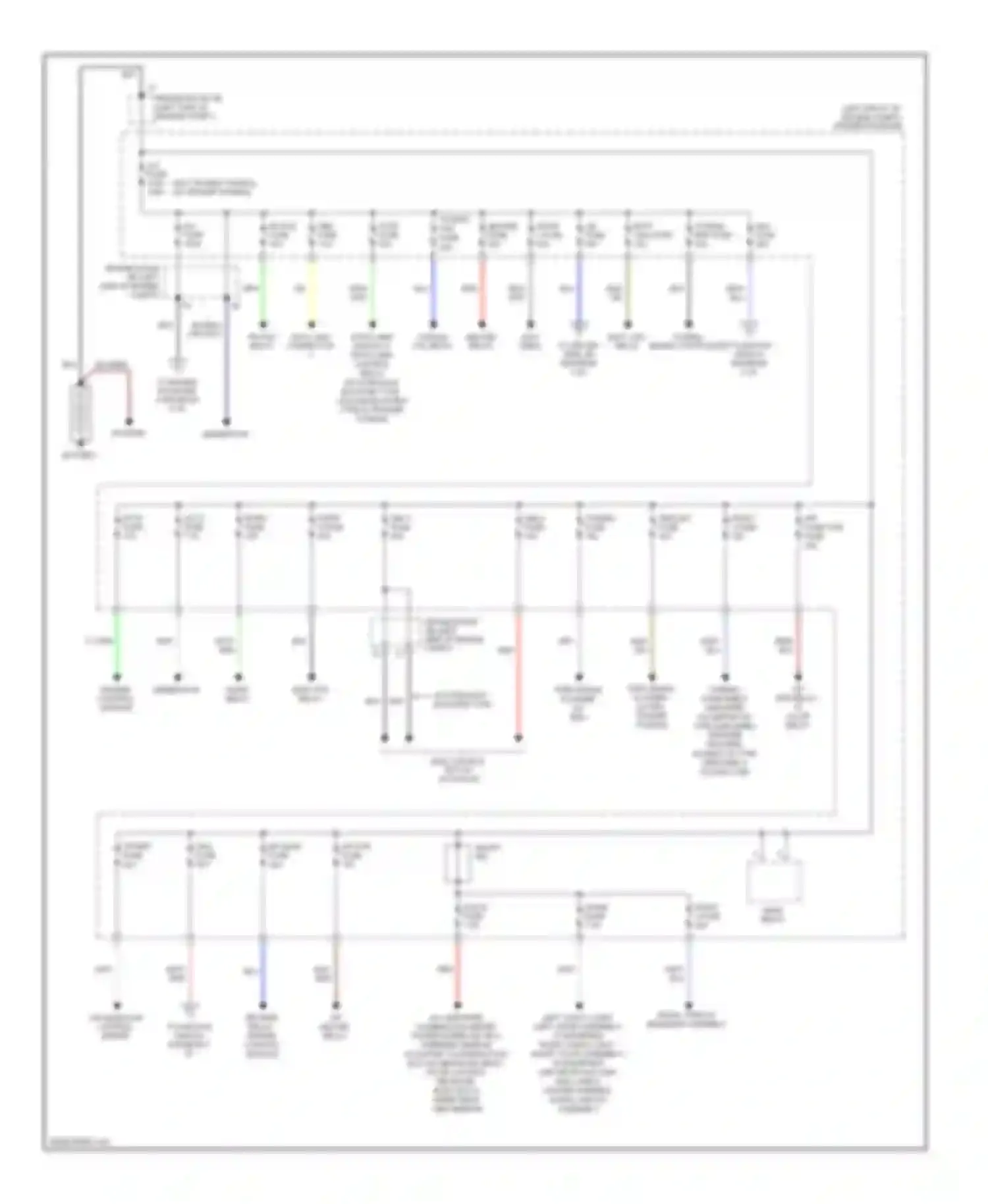 Tacoma Toyota II facelift (2011-2015): Power distribution circuit (1 of 3)