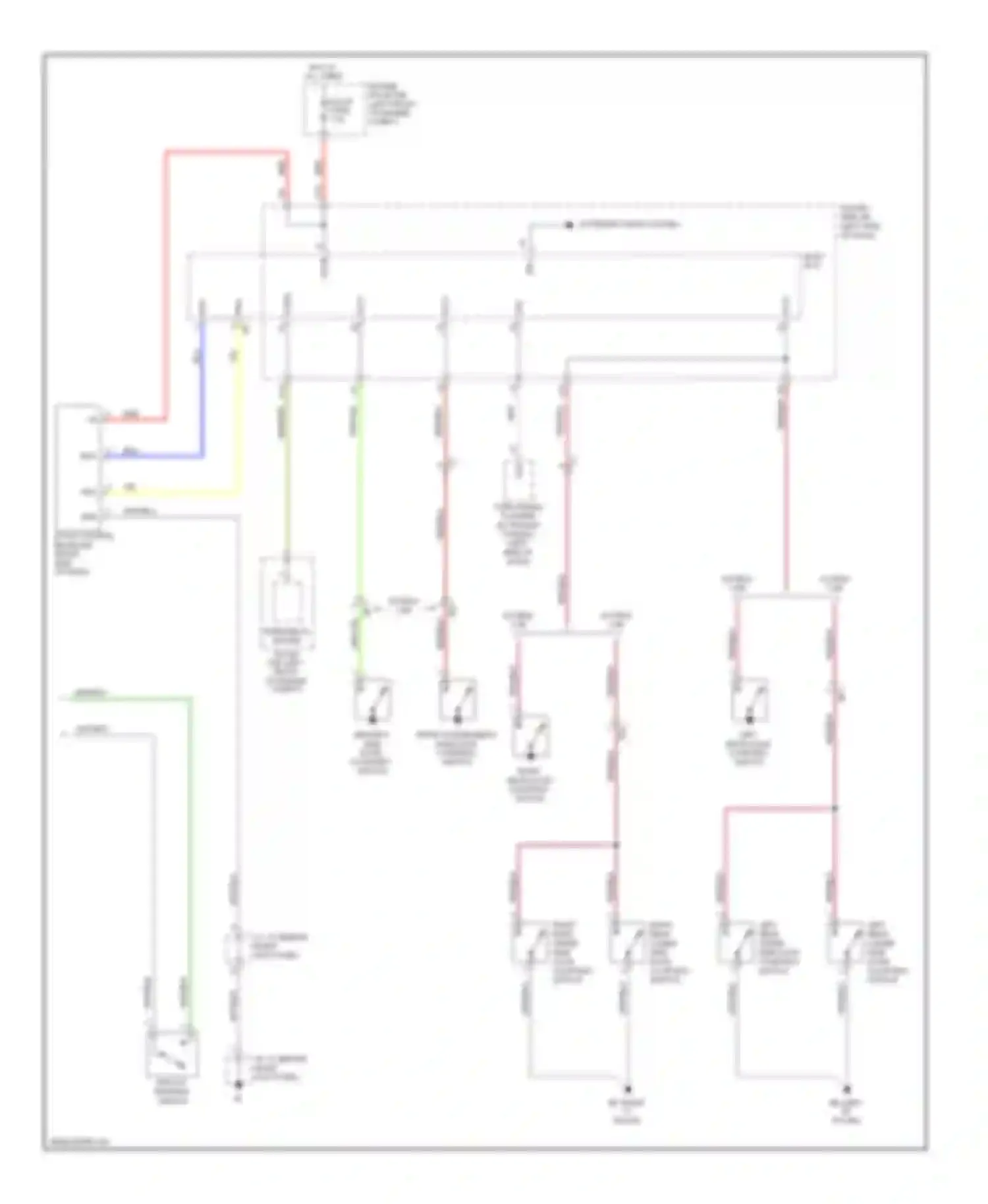 Tacoma Toyota II facelift (2011-2015): Power door locks circuit, with keyless entry (2 of 2)