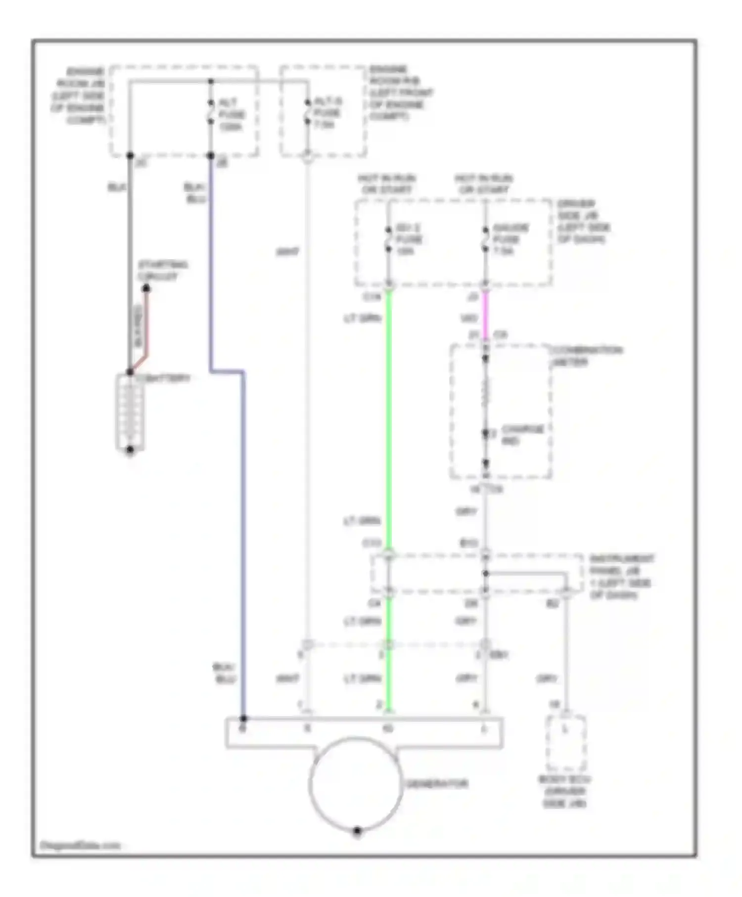 Tacoma Toyota II facelift (2011-2015): 4.0l, charging circuit