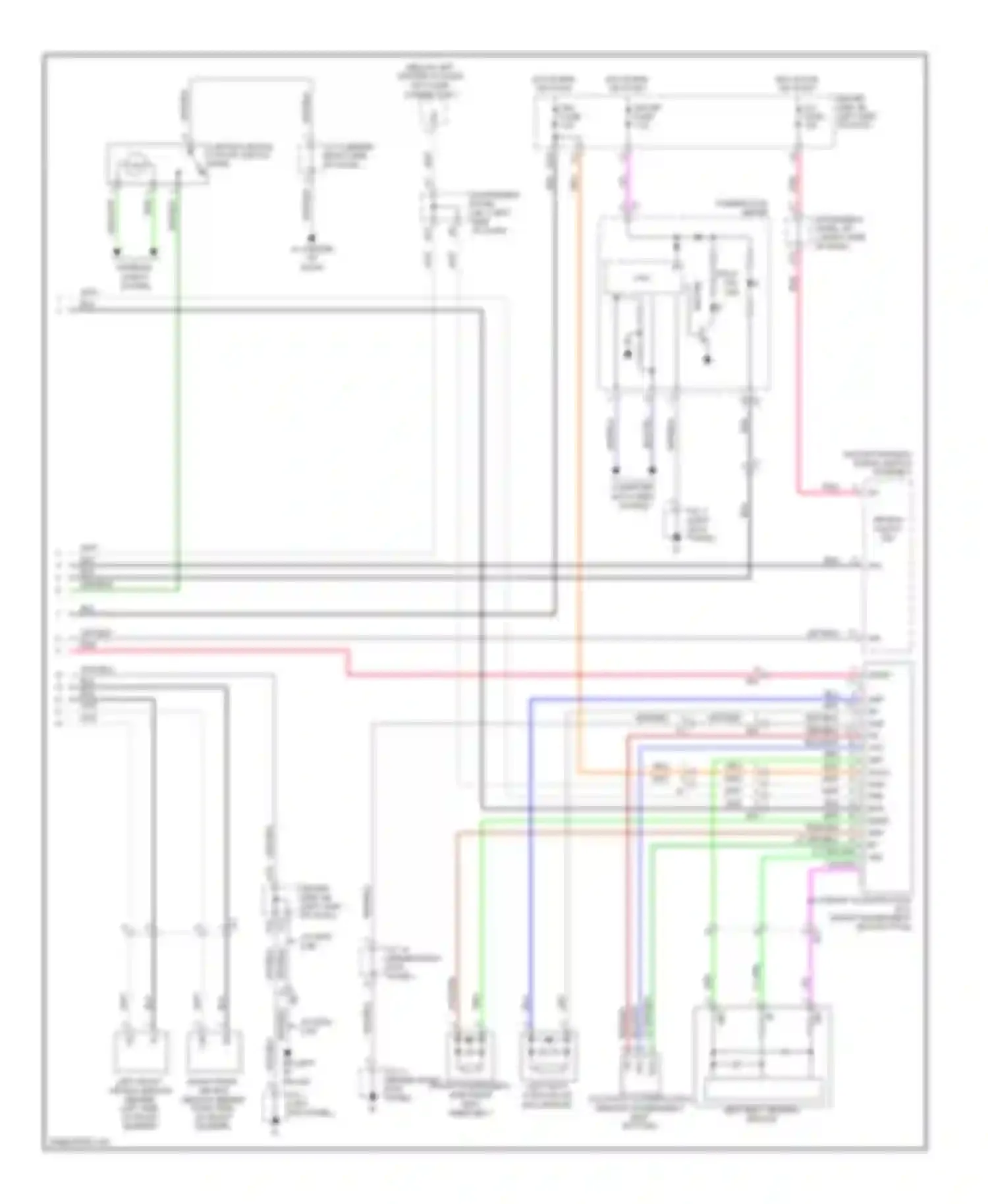 Tacoma Toyota II facelift (2011-2015): Supplemental restraints circuit, bench seat (2 of 2)
