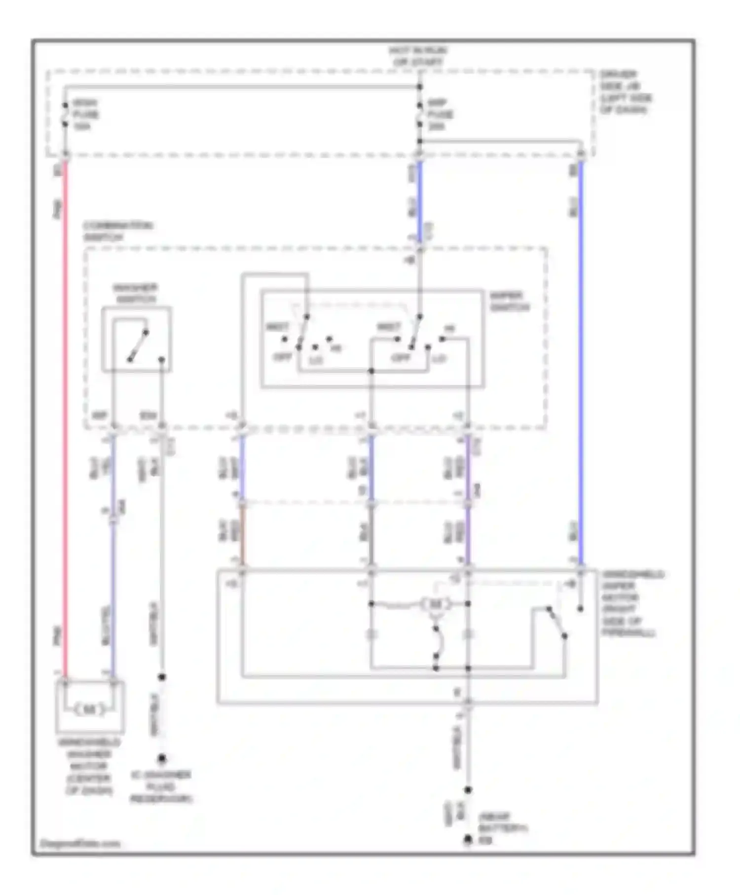 Tacoma Toyota II facelift (2011-2015): 2-speed wiper/washer circuit