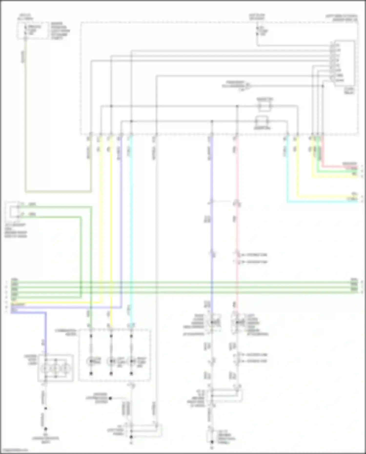Tacoma Toyota II facelift (2011-2015): Exterior lamps circuit, w/o trailer tow (2 of 3)