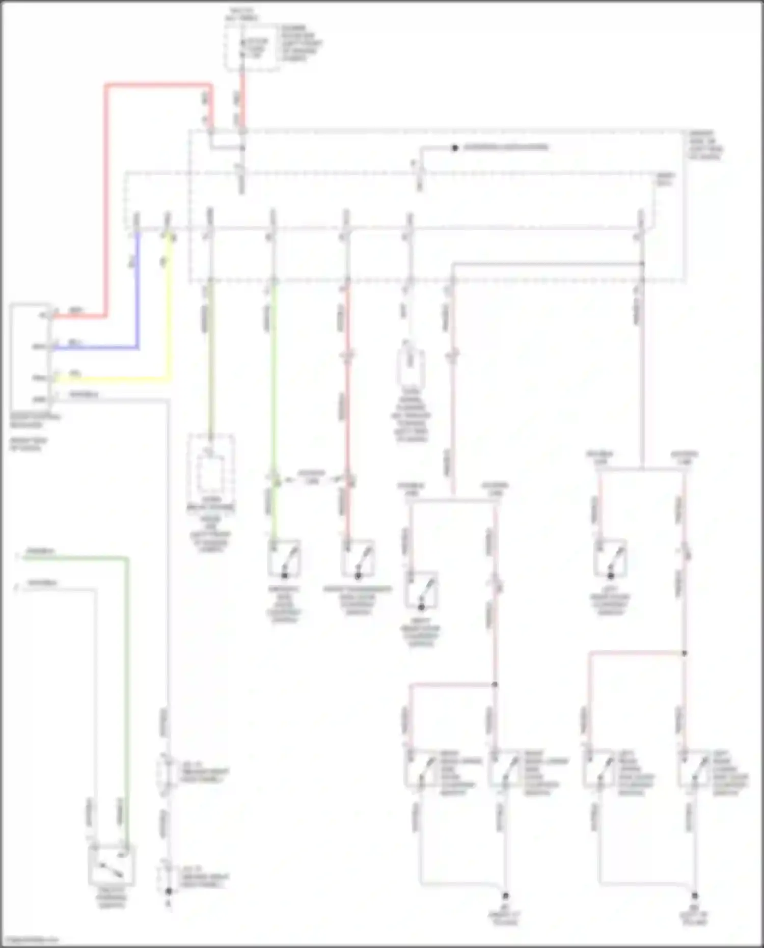 Tacoma Toyota II facelift (2011-2015): Power door locks circuit, w/ keyless entry (2 of 2)