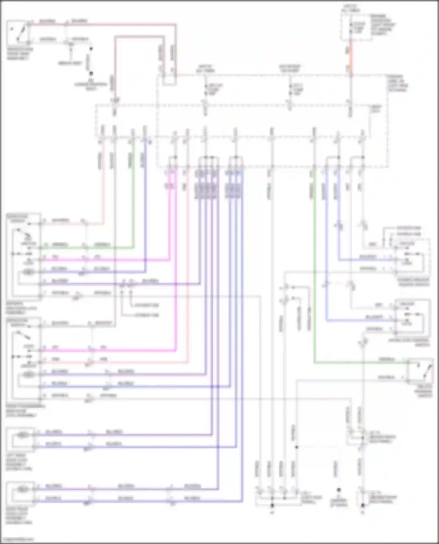 Tacoma Toyota II facelift (2011-2015): Power door locks circuit, w/o keyless entry