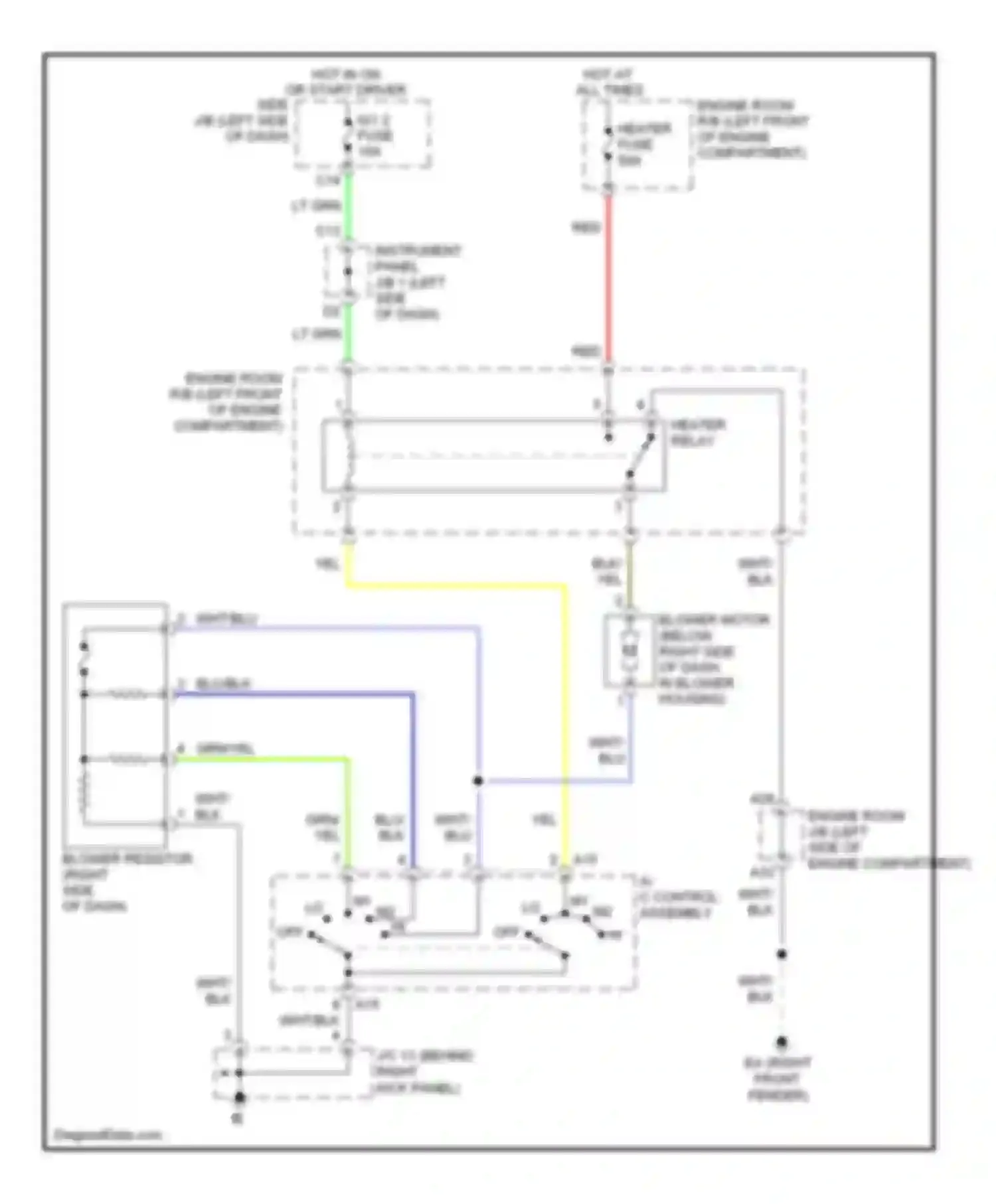 Tacoma Toyota II (2004-2011): Heater circuit