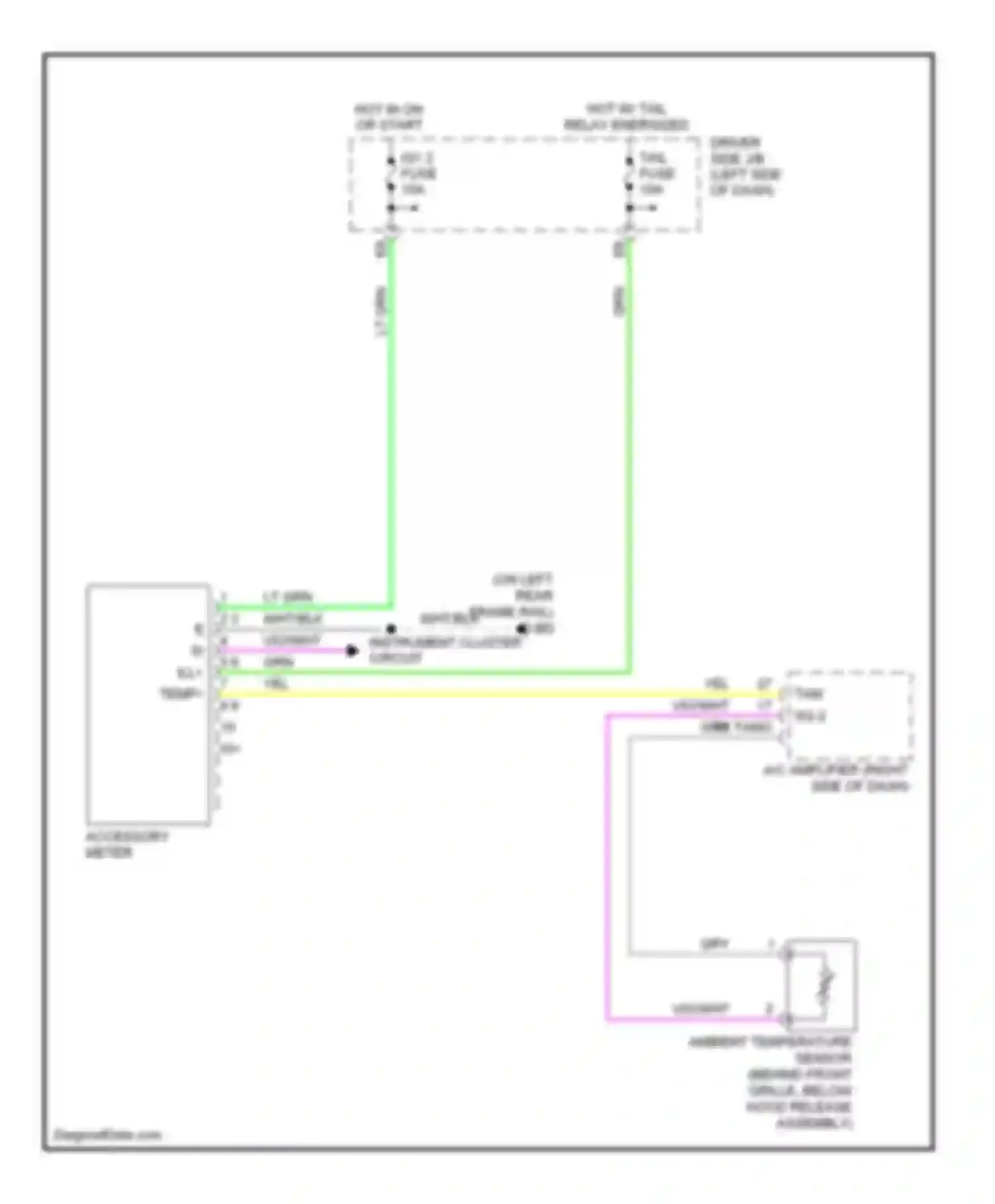 Tacoma Toyota II (2004-2011): Accessory cluster circuit