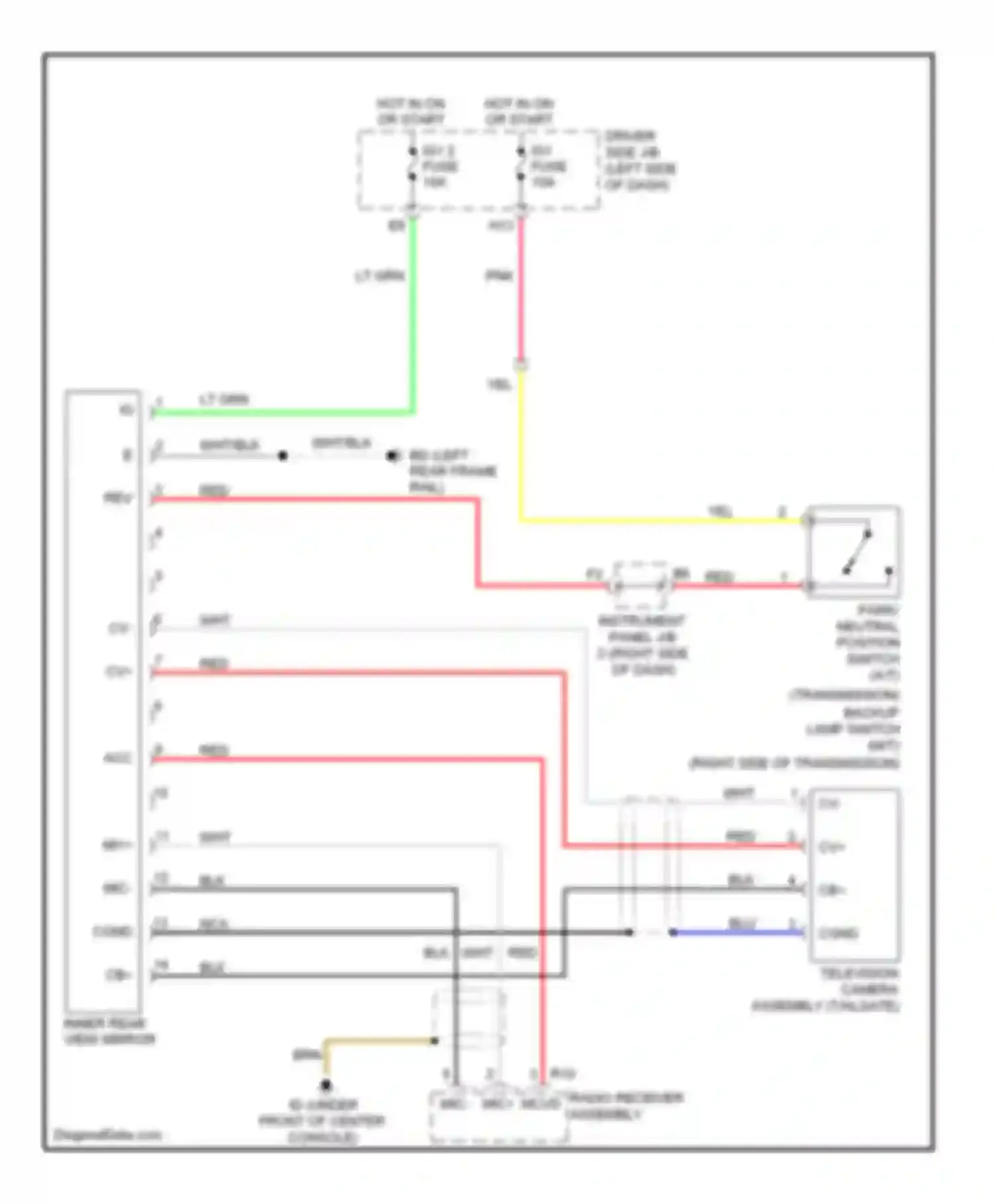 Tacoma Toyota II (2004-2011): Electrochromic mirror circuit
