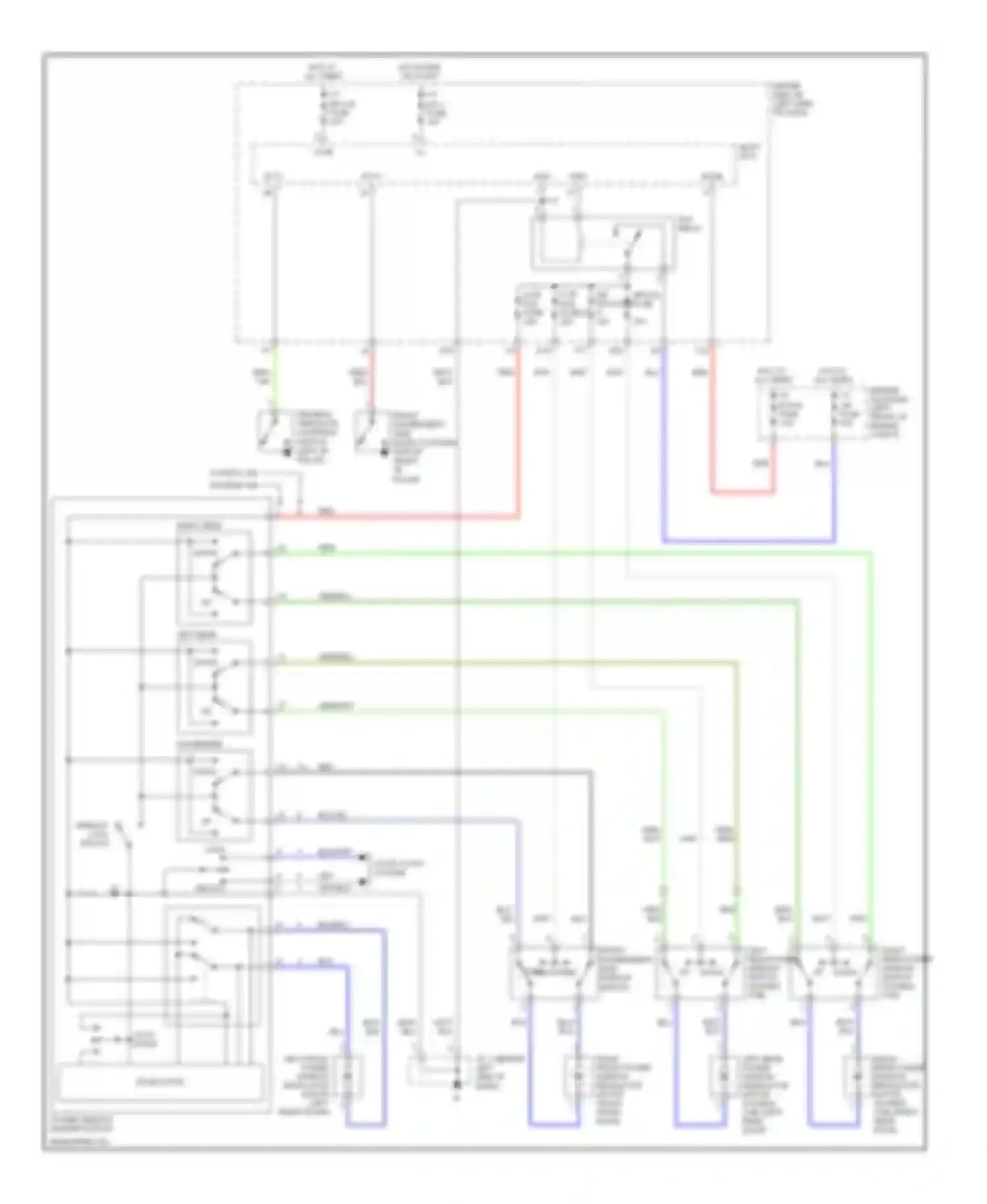 Tacoma Toyota II (2004-2011): Power windows circuit
