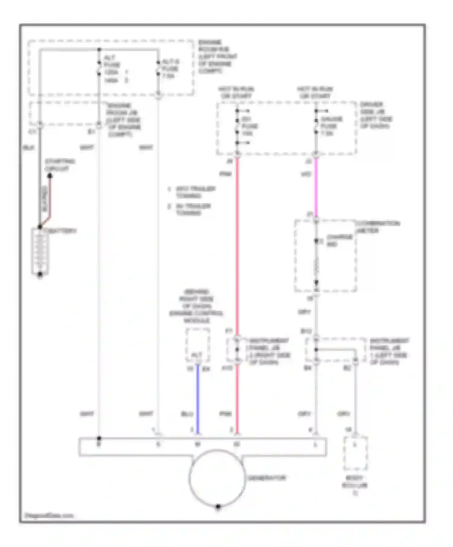 Tacoma Toyota II (2004-2011): 2.7l, charging circuit