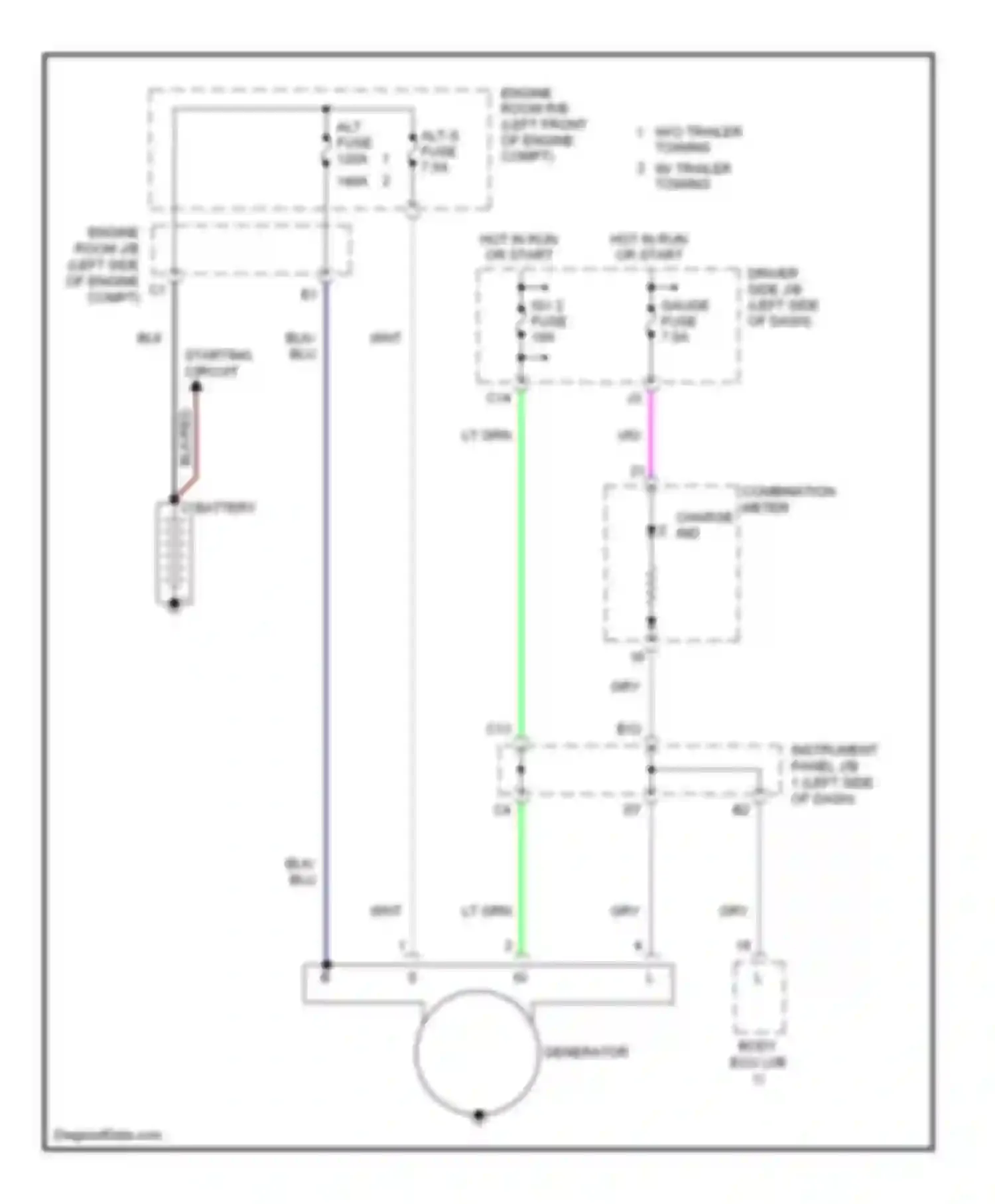 Tacoma Toyota II (2004-2011): 4.0l, charging circuit