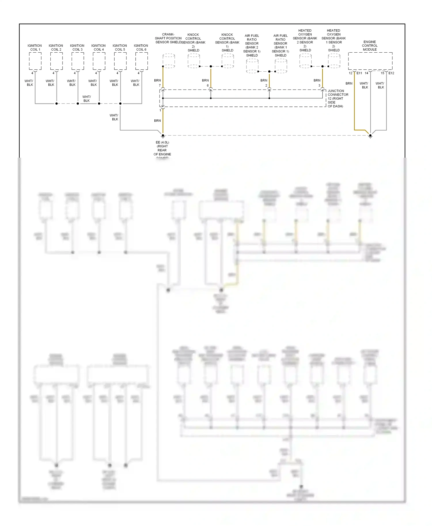 Toyota Tacoma II (2004-2011) engine control module wiring diagram  (1 of 3)