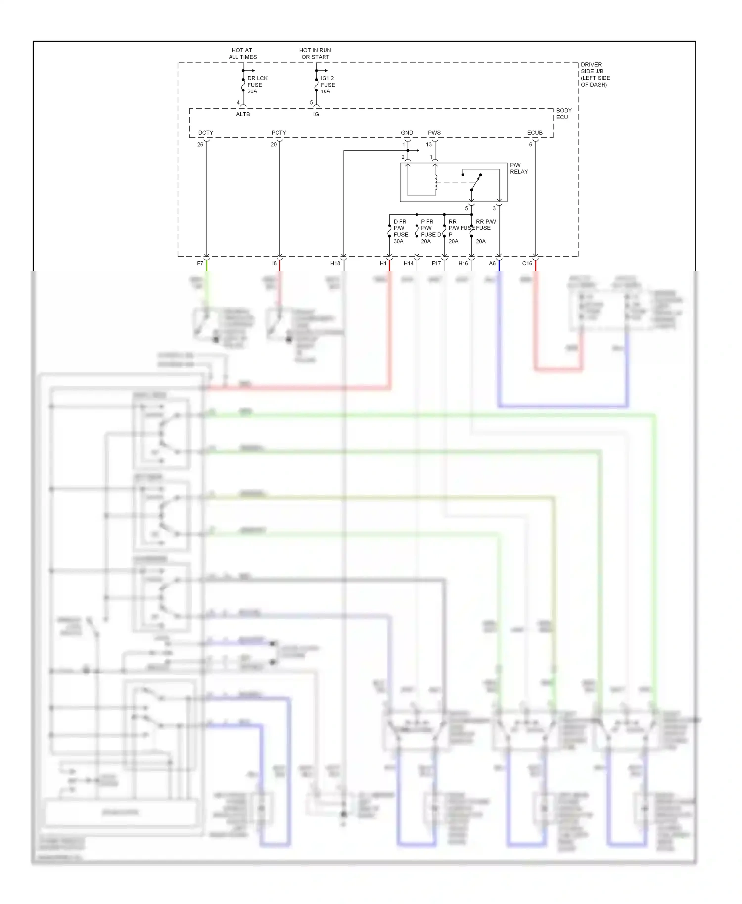 Toyota Tacoma II (2004-2011) solid state wiring diagram  (1 of 2)