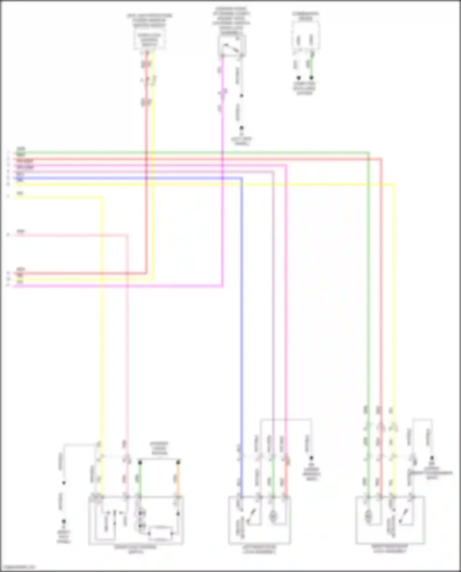 Tacoma Toyota III (2015-2023): Power door locks circuit, w/o smart key system (3 of 3)