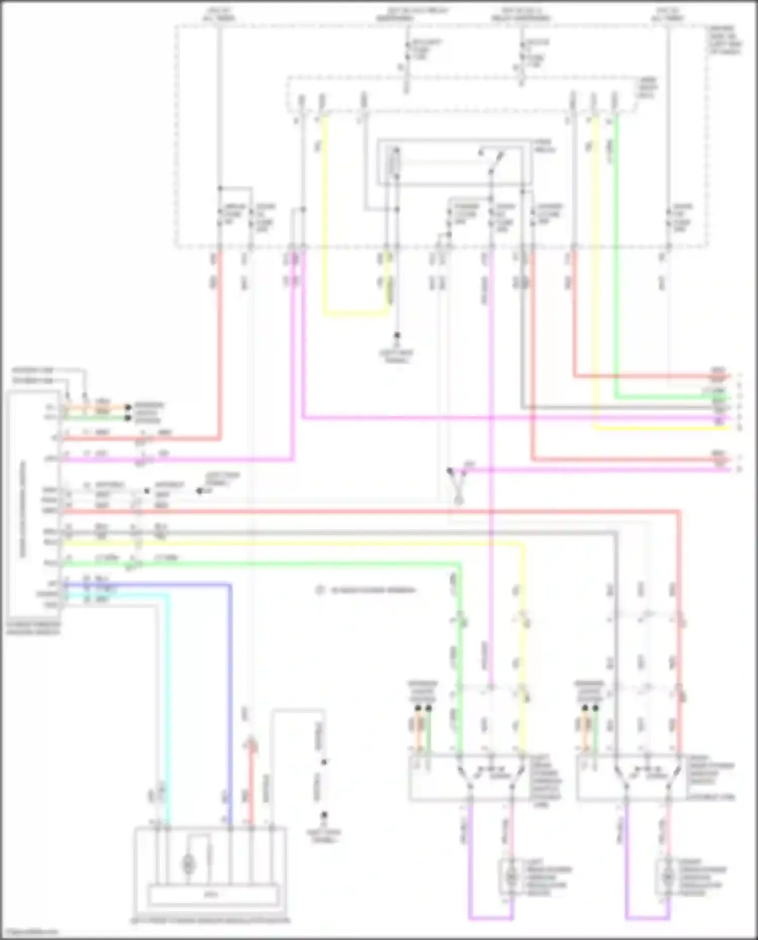 Tacoma Toyota III (2015-2023): Power windows circuit, w/ jam protection (1 of 2)