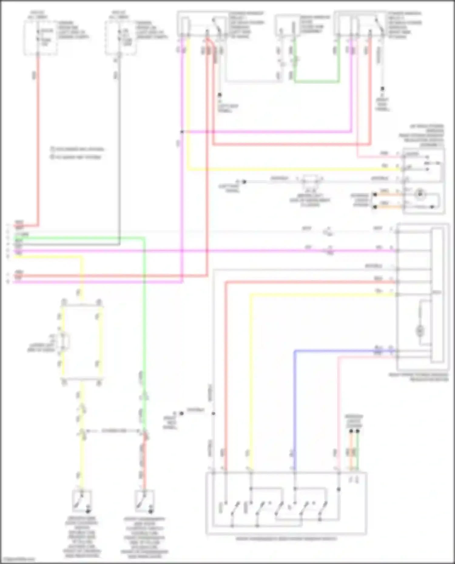 Tacoma Toyota III (2015-2023): Power windows circuit, w/ jam protection (2 of 2)