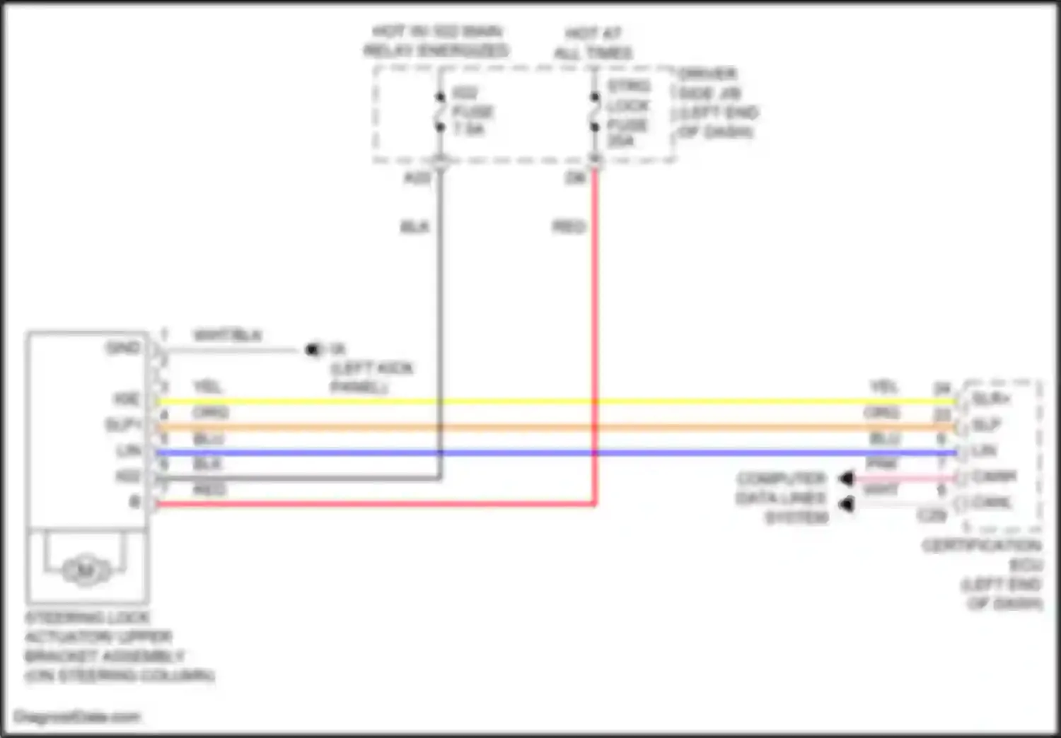 Tacoma Toyota III (2015-2023): Steering column circuit