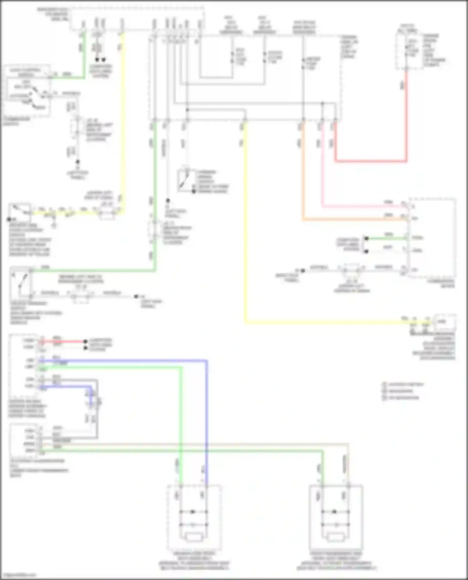 Tacoma Toyota III (2015-2023): Key reminder & seat belt warning circuit