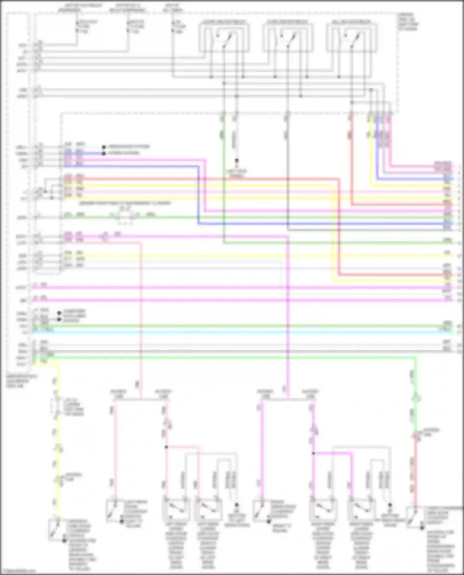 Tacoma Toyota IV (2023-2024): Power door locks circuit, w/o smart key system (1 of 3)