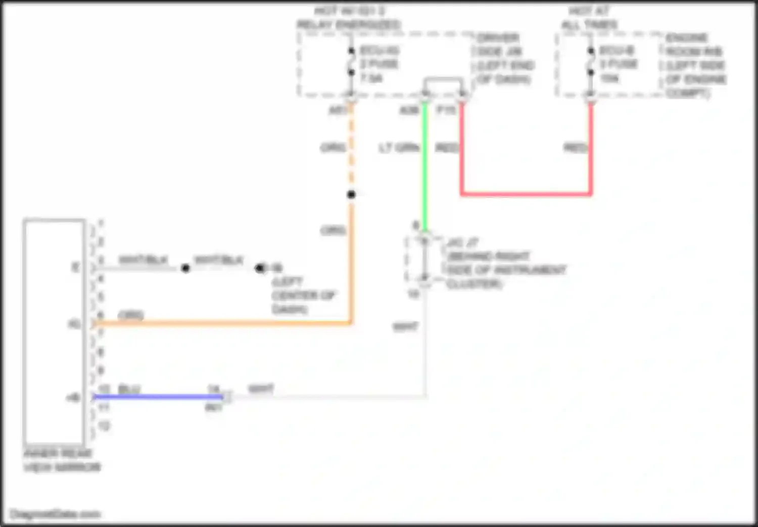 Tacoma Toyota IV (2023-2024): Electrochromic mirror circuit