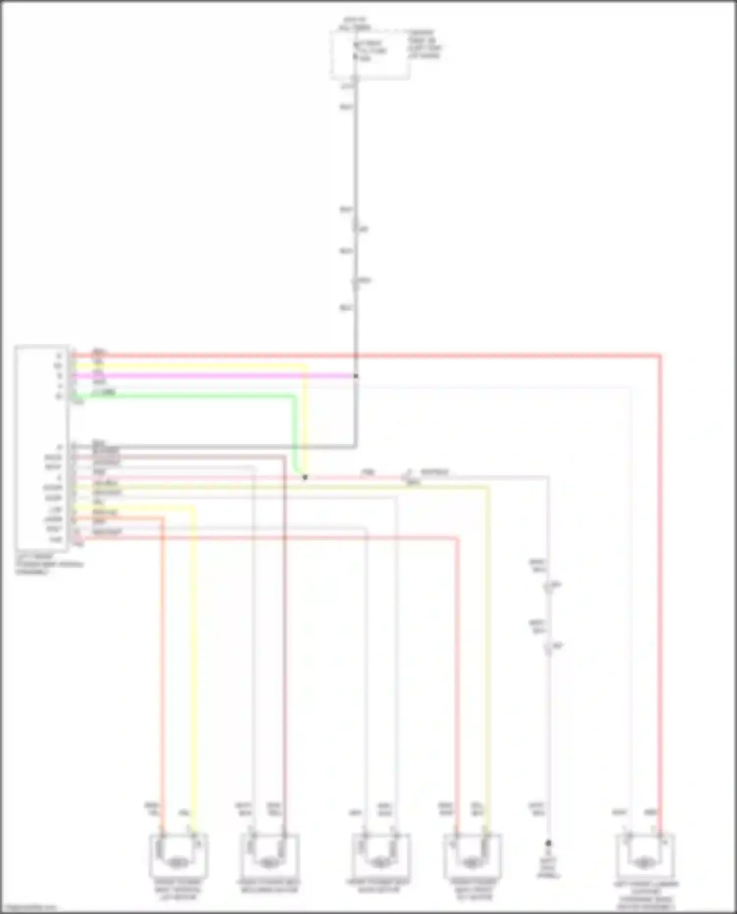 Tacoma Toyota IV (2023-2024): Driver power seat circuit
