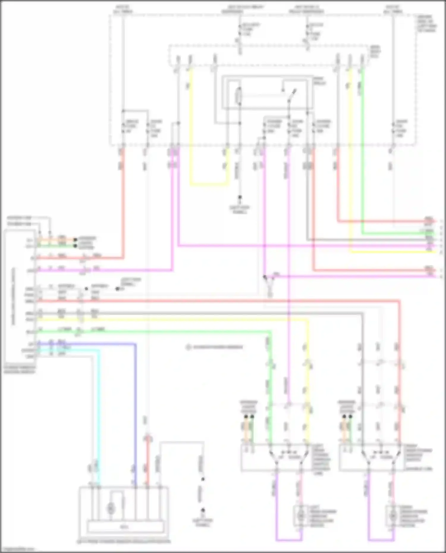 Tacoma Toyota IV (2023-2024): Power windows circuit, w/ jam protection (1 of 2)