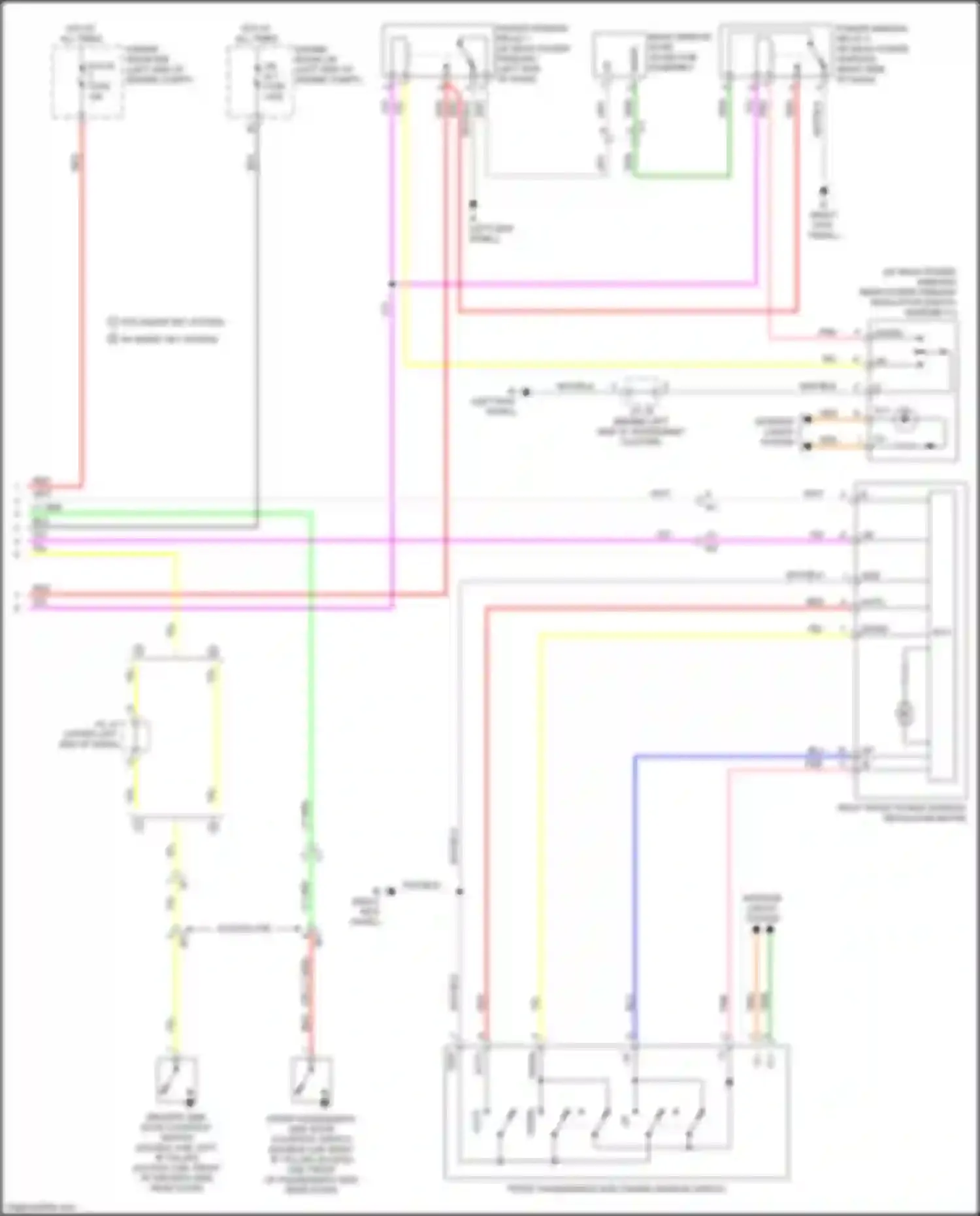 Tacoma Toyota IV (2023-2024): Power windows circuit, w/ jam protection (2 of 2)