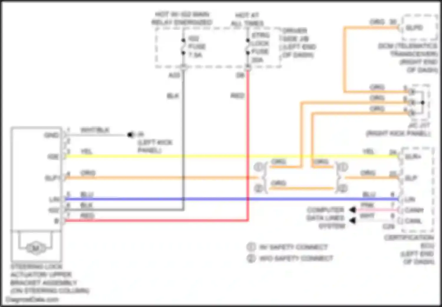 Tacoma Toyota IV (2023-2024): Steering column circuit
