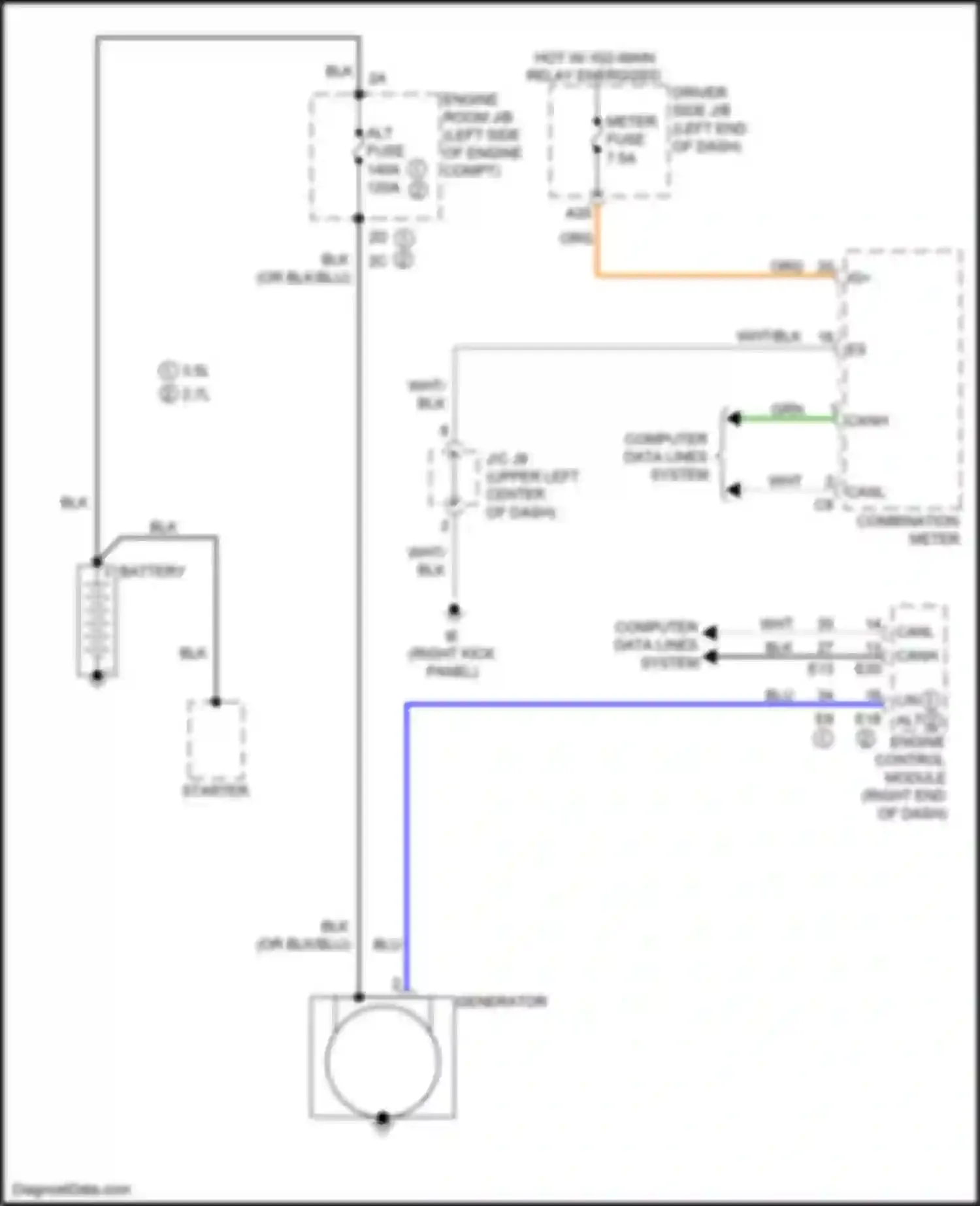 Tacoma Toyota IV (2023-2024): Charging circuit