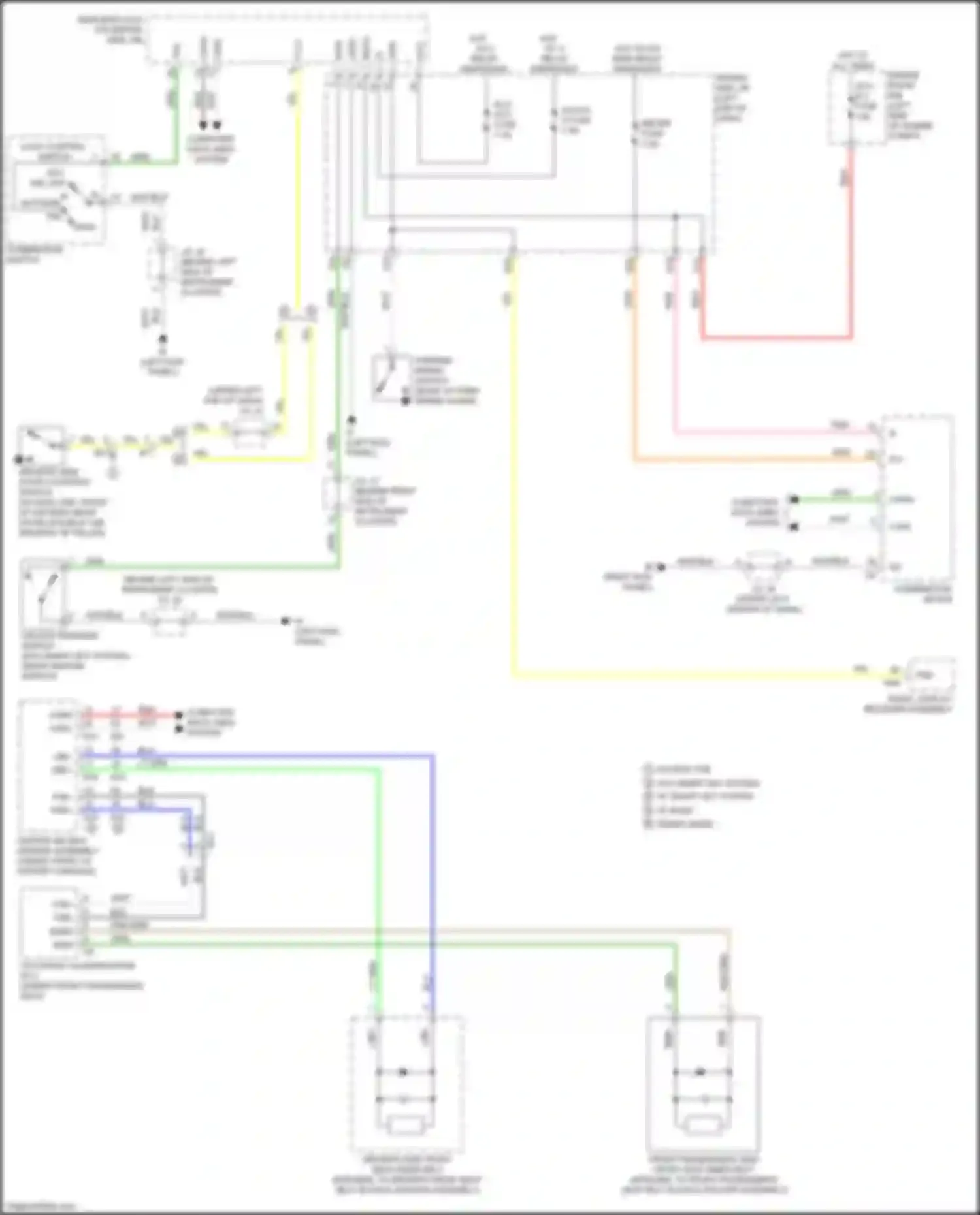 Tacoma Toyota IV (2023-2024): Key reminder & seat belt warning circuit
