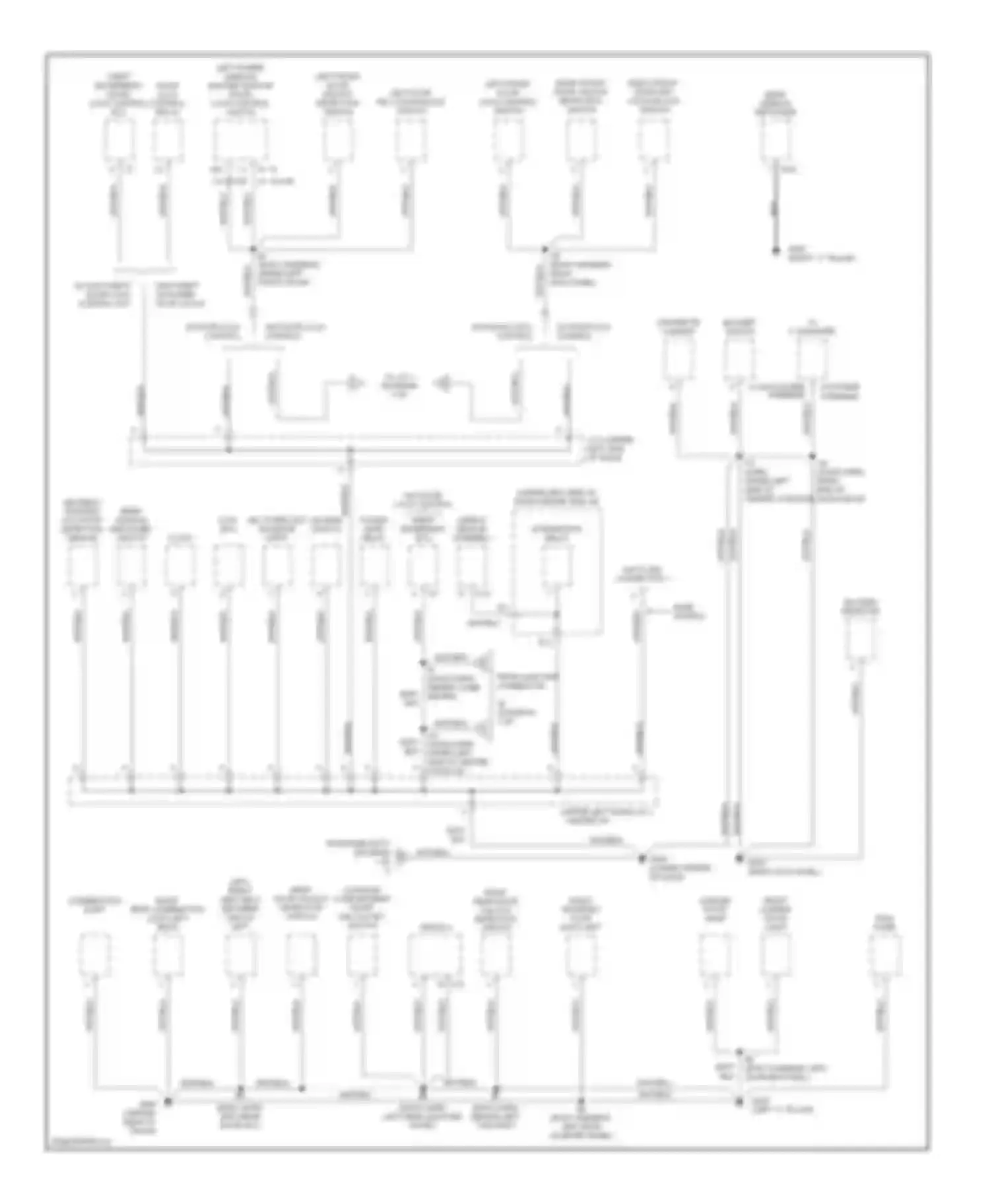 Tercel Toyota L50 facelift (1997-1999): Ground distribution circuit (2 of 2)