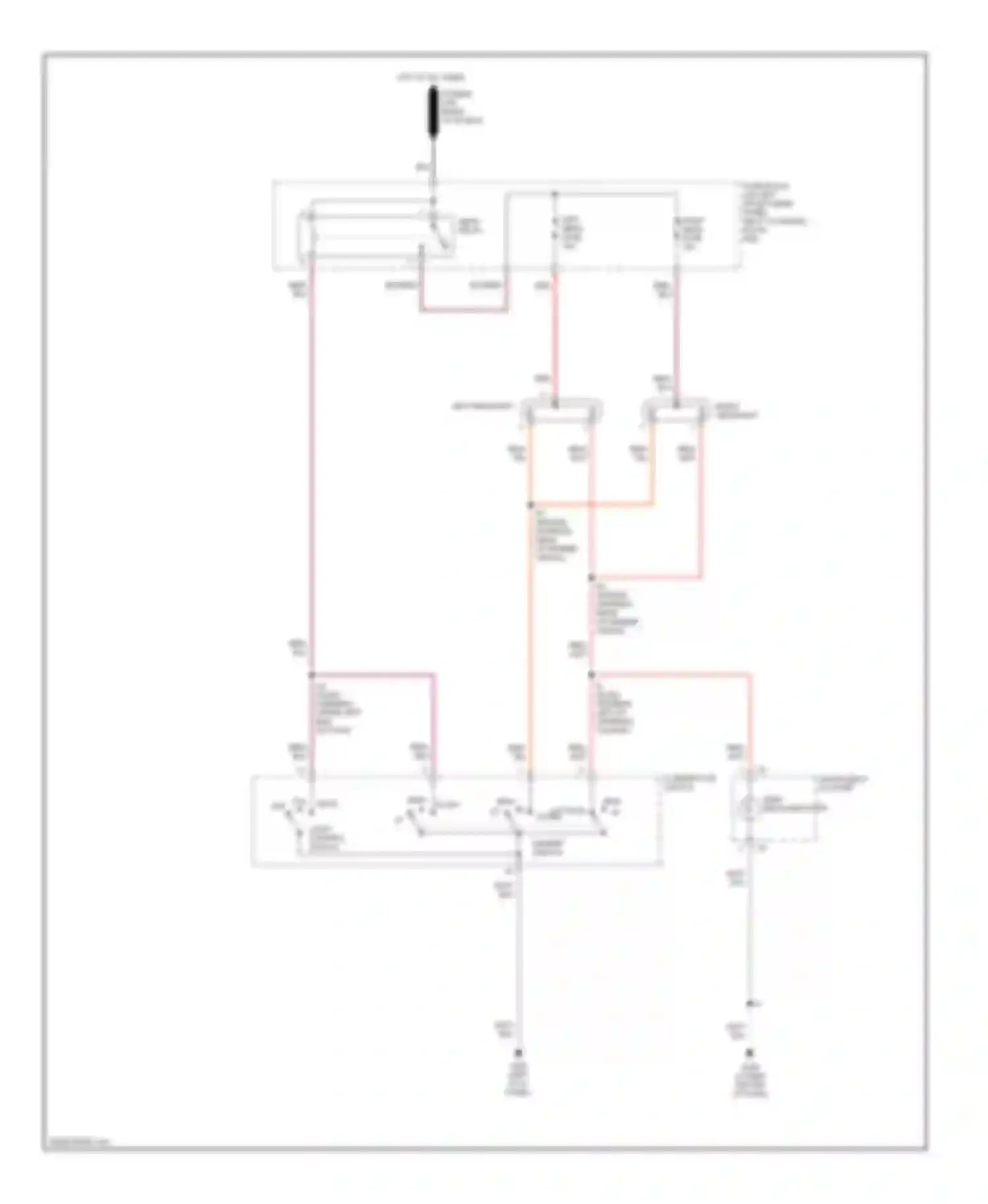 Tercel Toyota L50 facelift (1997-1999): Headlight circuit, without drl