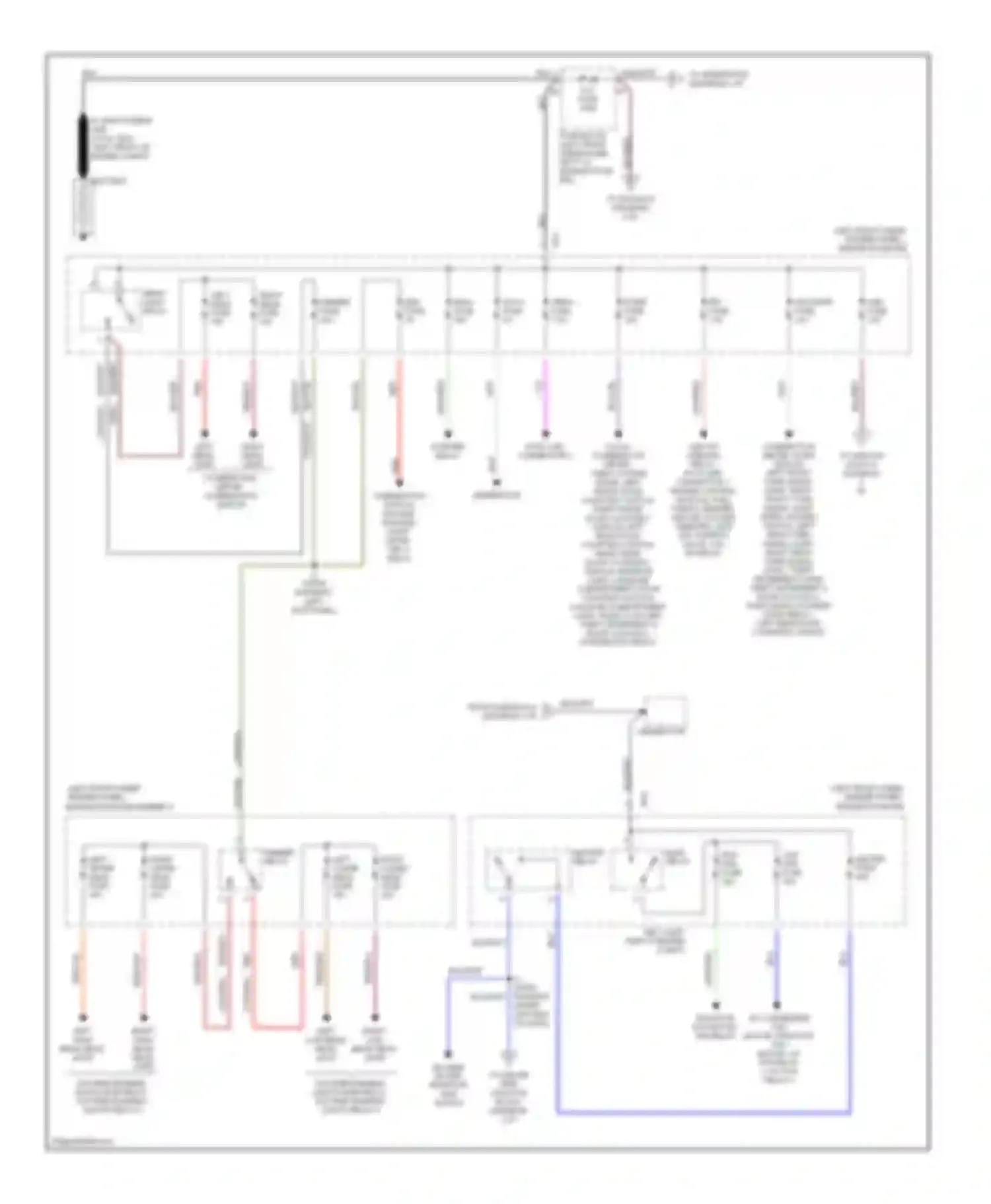 Tercel Toyota L50 facelift (1997-1999): Power distribution circuit (1 of 2)