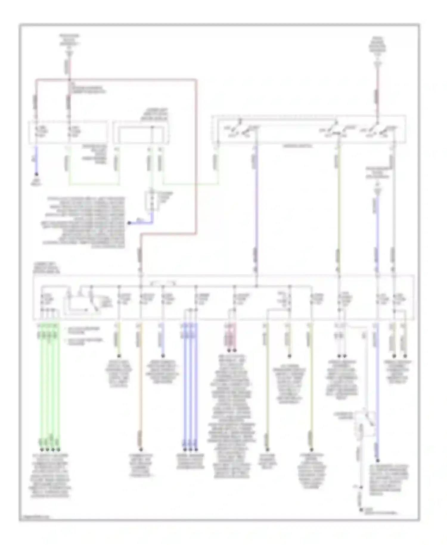 Tercel Toyota L50 facelift (1997-1999): Power distribution circuit (2 of 2)