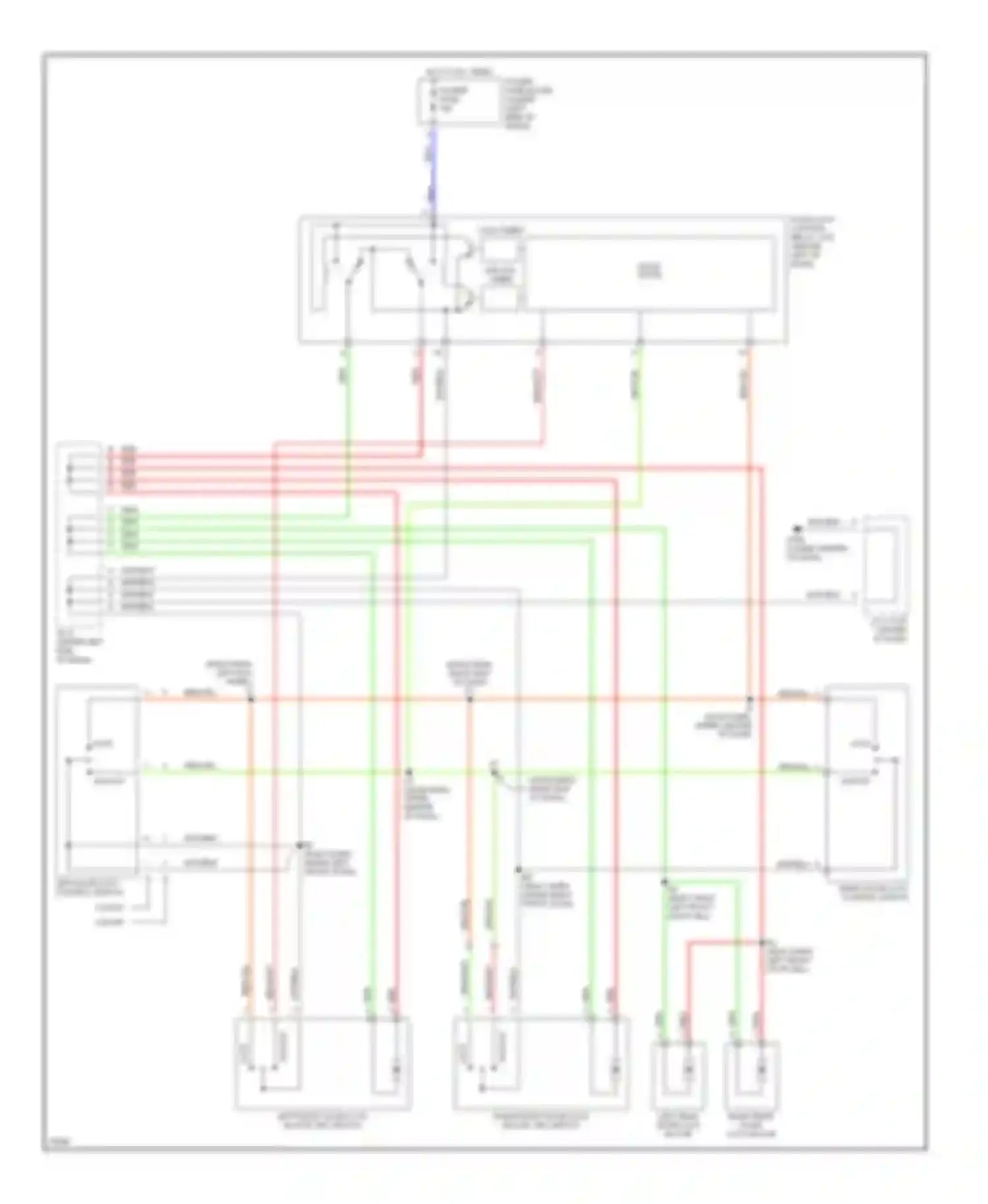 Tercel Toyota L50 facelift (1997-1999): Power door lock circuit, without anti-theft
