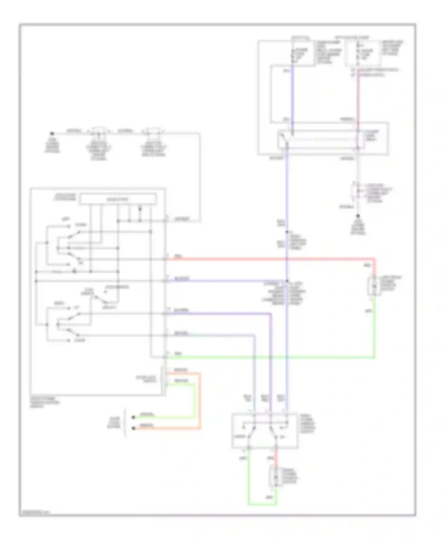 Tercel Toyota L50 facelift (1997-1999): Power window circuit, 2 door