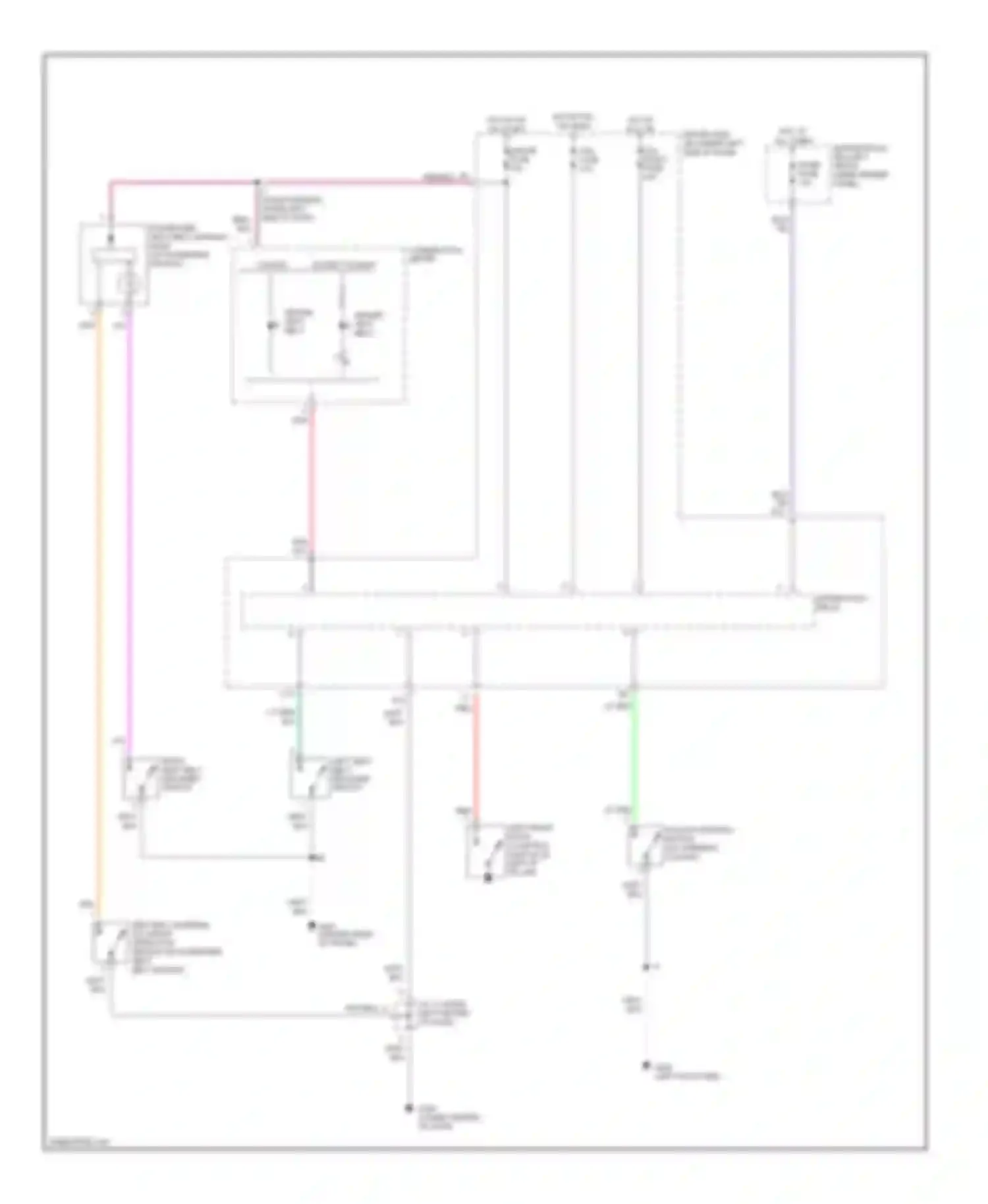 Tercel Toyota L50 facelift (1997-1999): Warning system circuits