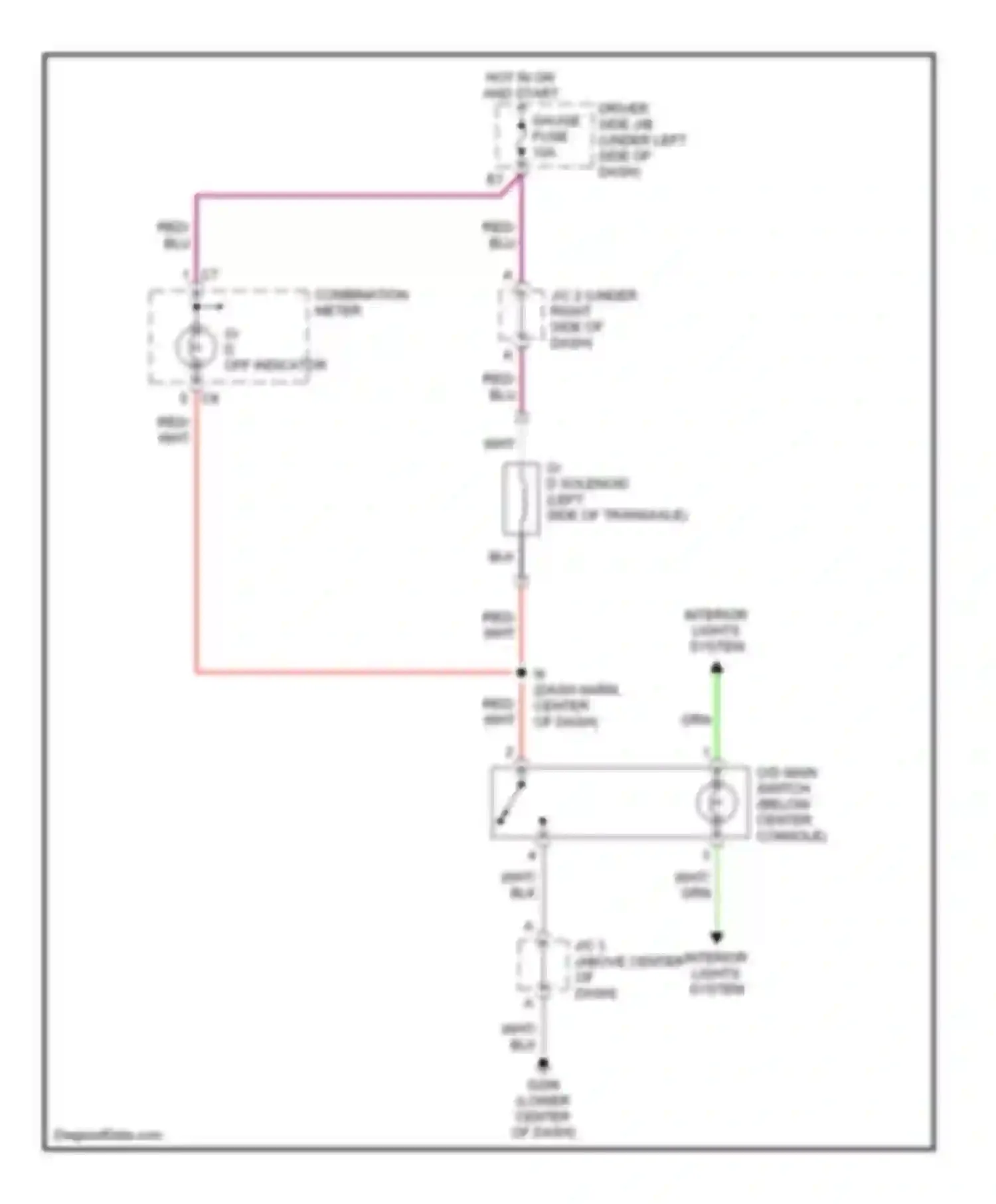 Wiring diagram combination meter for Toyota Tercel L50 facelift (1997-1999) (4 of 11)