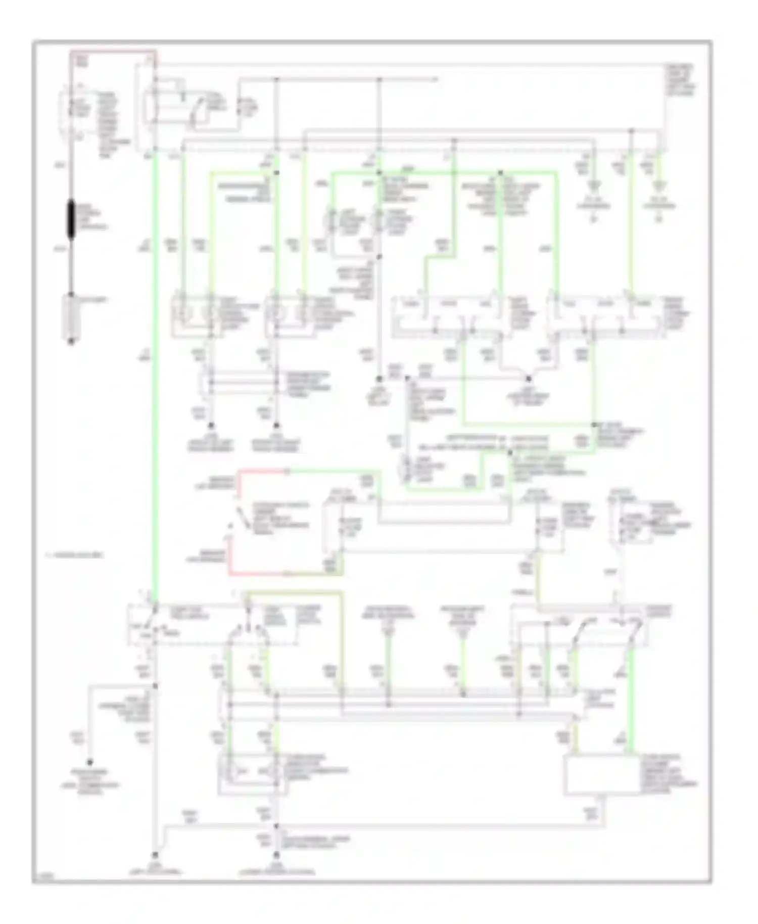 Wiring diagram right front turn signal/ parking light for Toyota Tercel L50 facelift (1997-1999) (1 of 2)