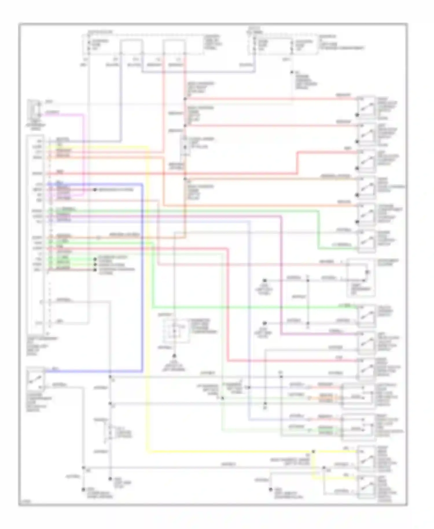 Tercel Toyota L50 (1994-1997): Anti-theft circuit, without power locks
