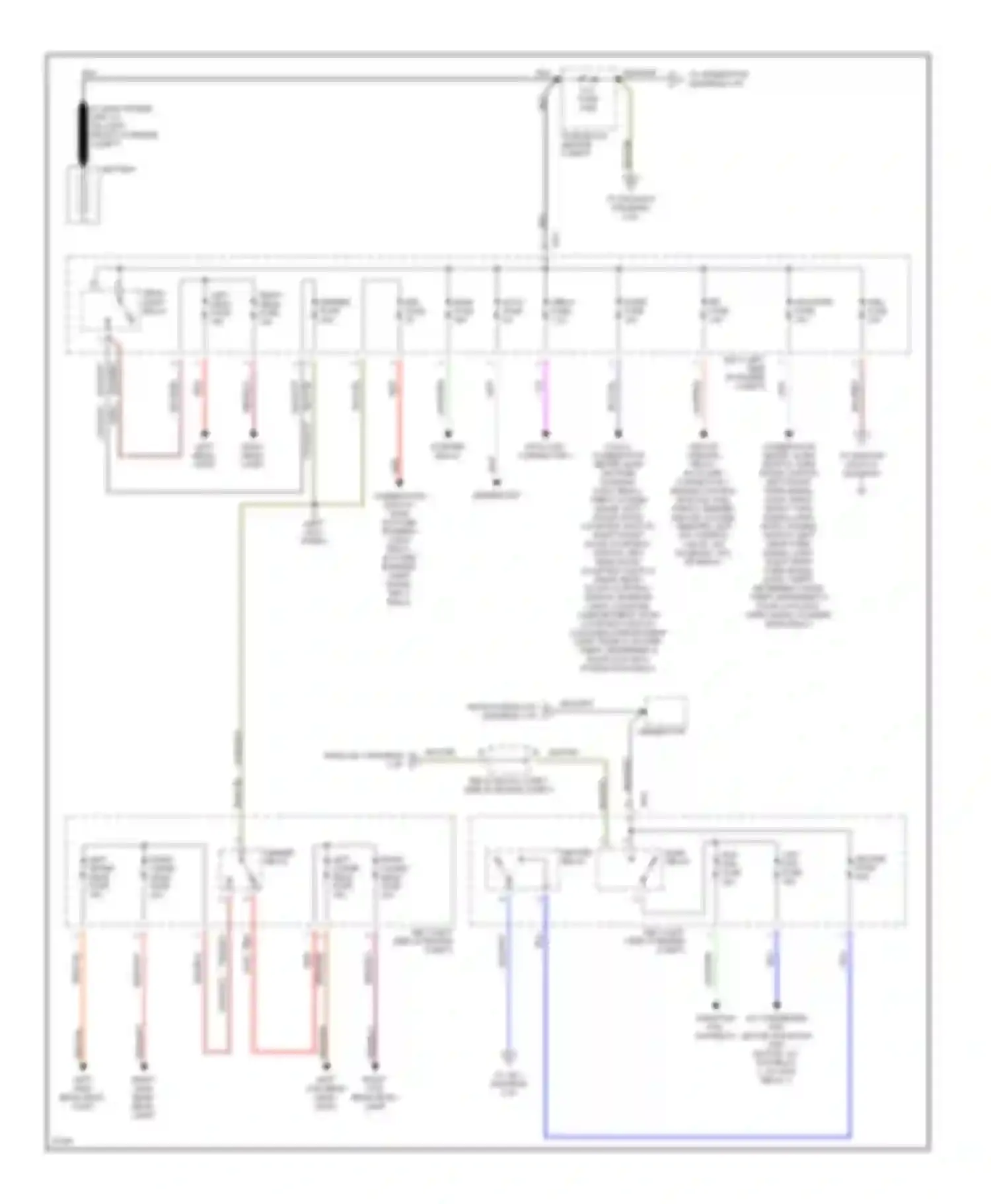 Tercel Toyota L50 (1994-1997): Power distribution circuit (1 of 2)