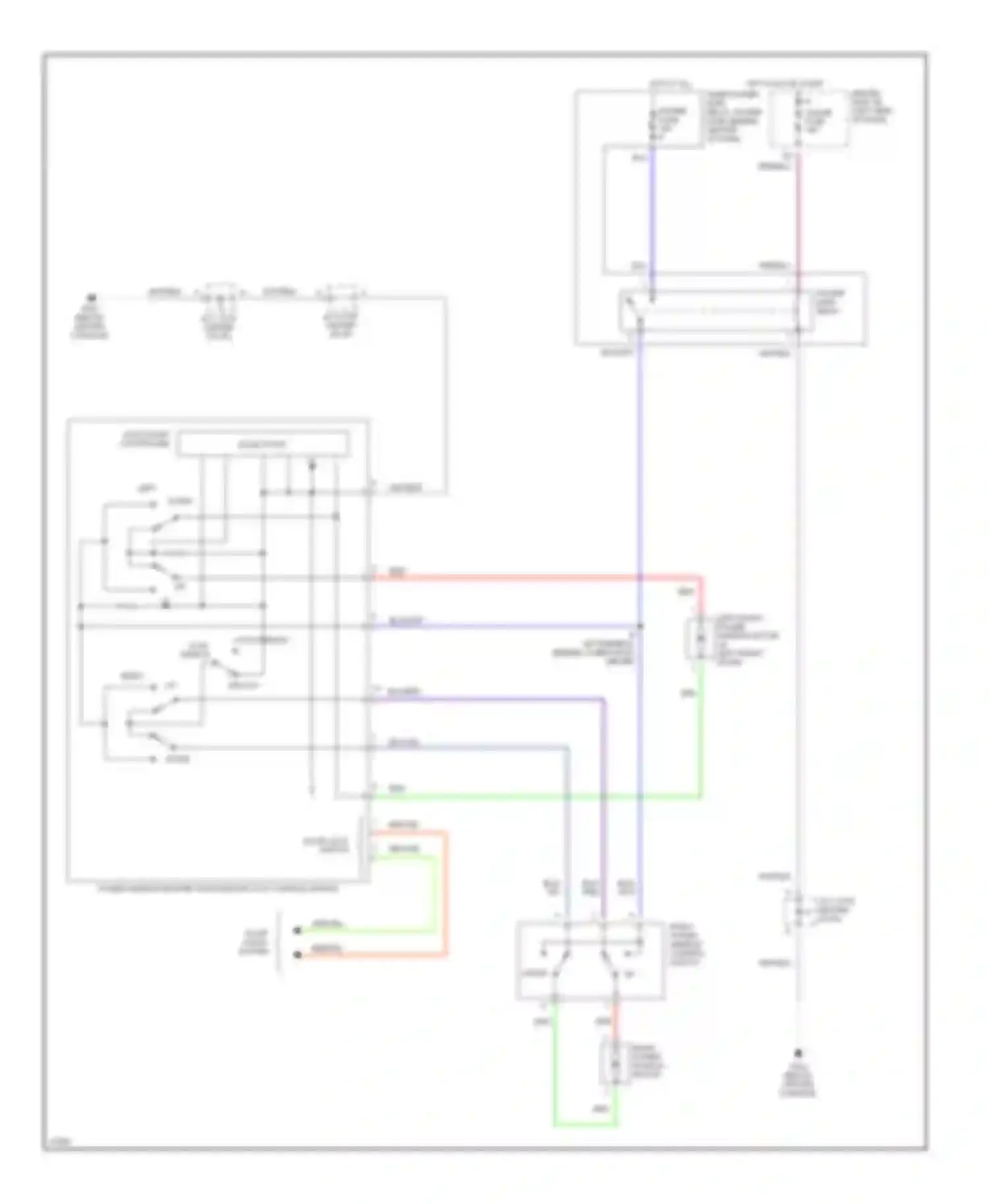 Tercel Toyota L50 (1994-1997): Power window circuit, coupe