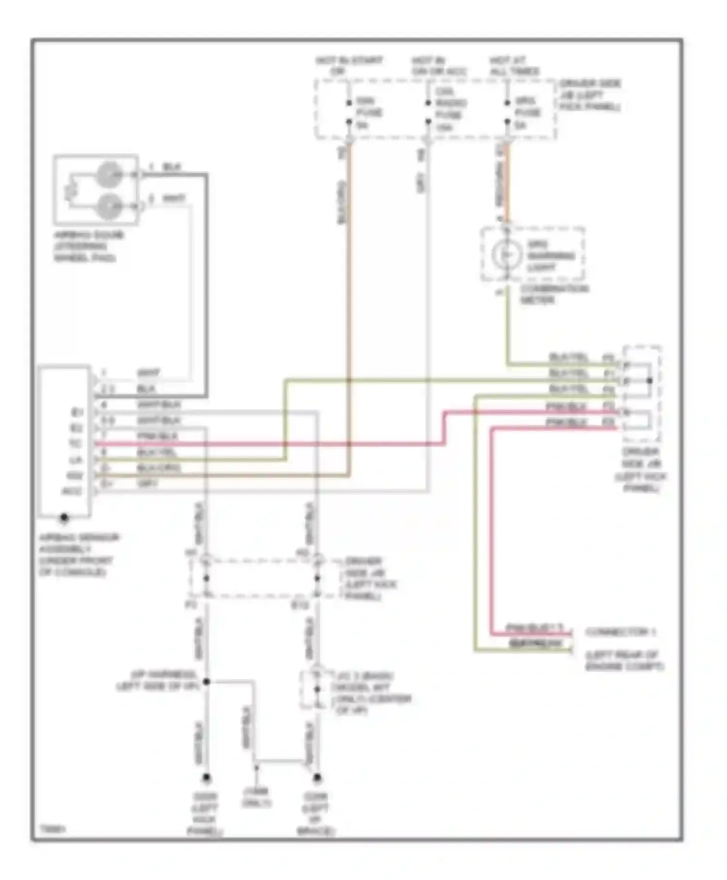 Tercel Toyota L50 (1994-1997): Supplemental restraint circuit, canada