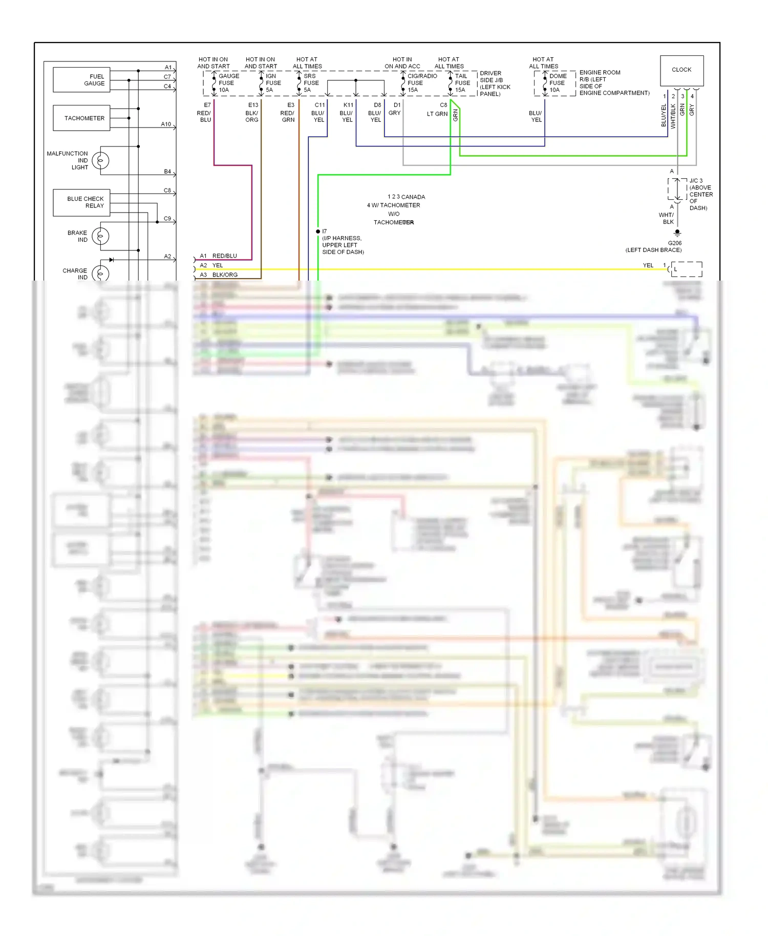 Toyota Tercel L50 (1994-1997) solid state wiring diagram  (1 of 5)