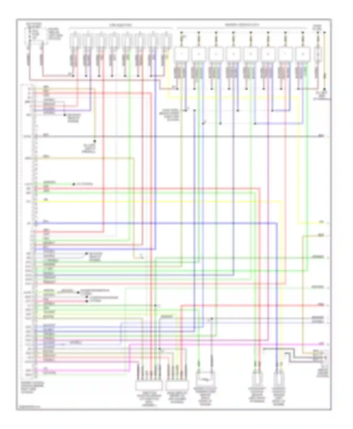 Tundra Toyota I facelift (2002-2006): Wiring diagram engine performance 4.7l, double cab (1 of 4)