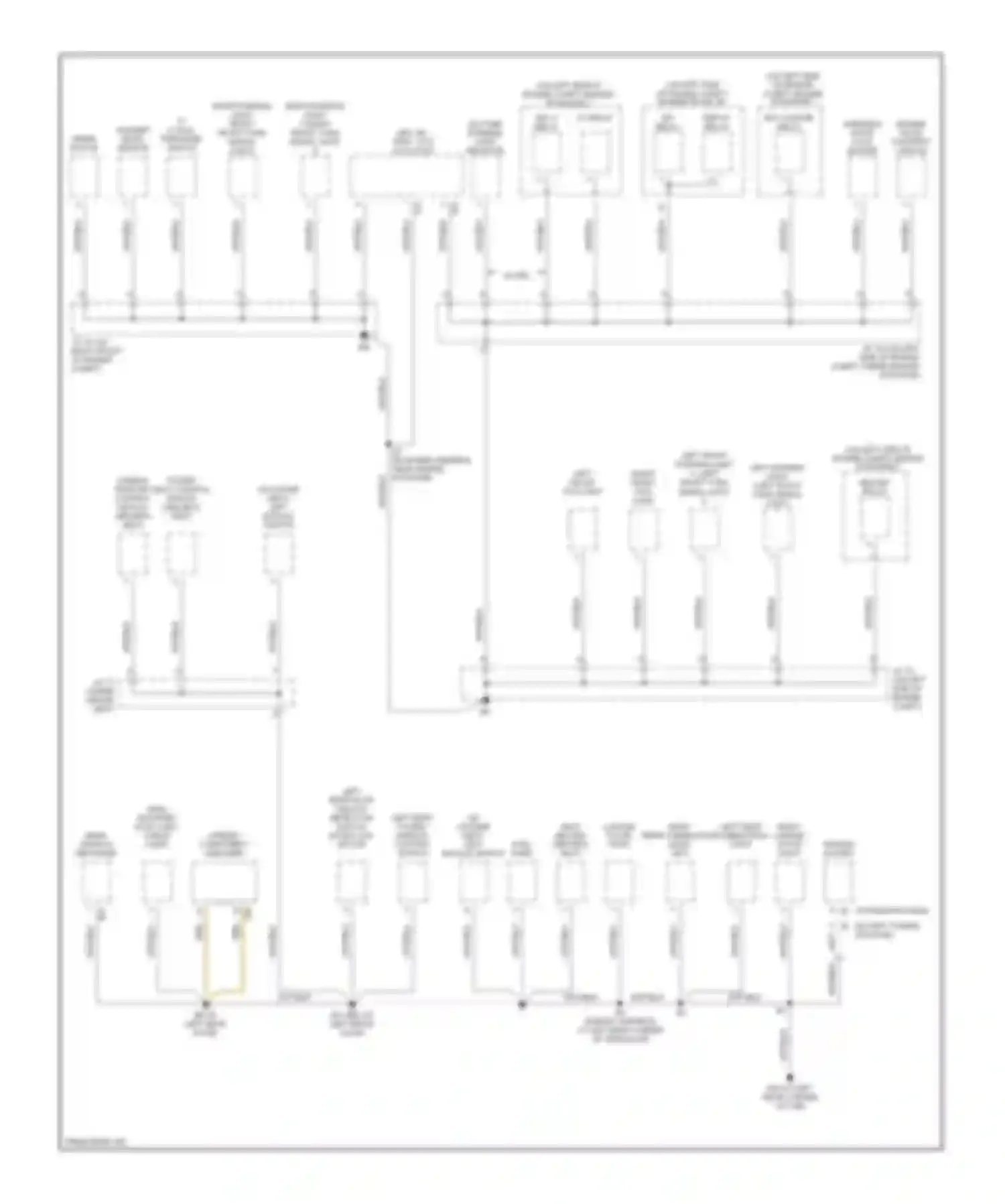 Tundra Toyota I facelift (2002-2006): Ground distribution circuit, double cab (1 of 3)