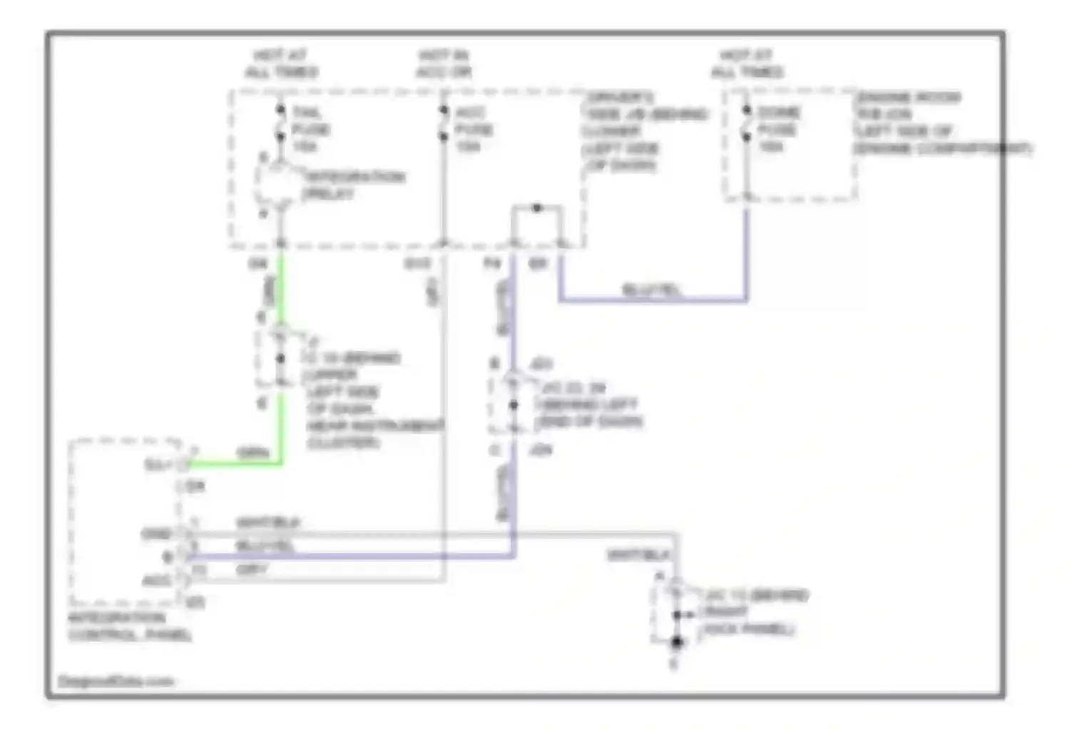Tundra Toyota I facelift (2002-2006): Clock circuit, access/standard cab