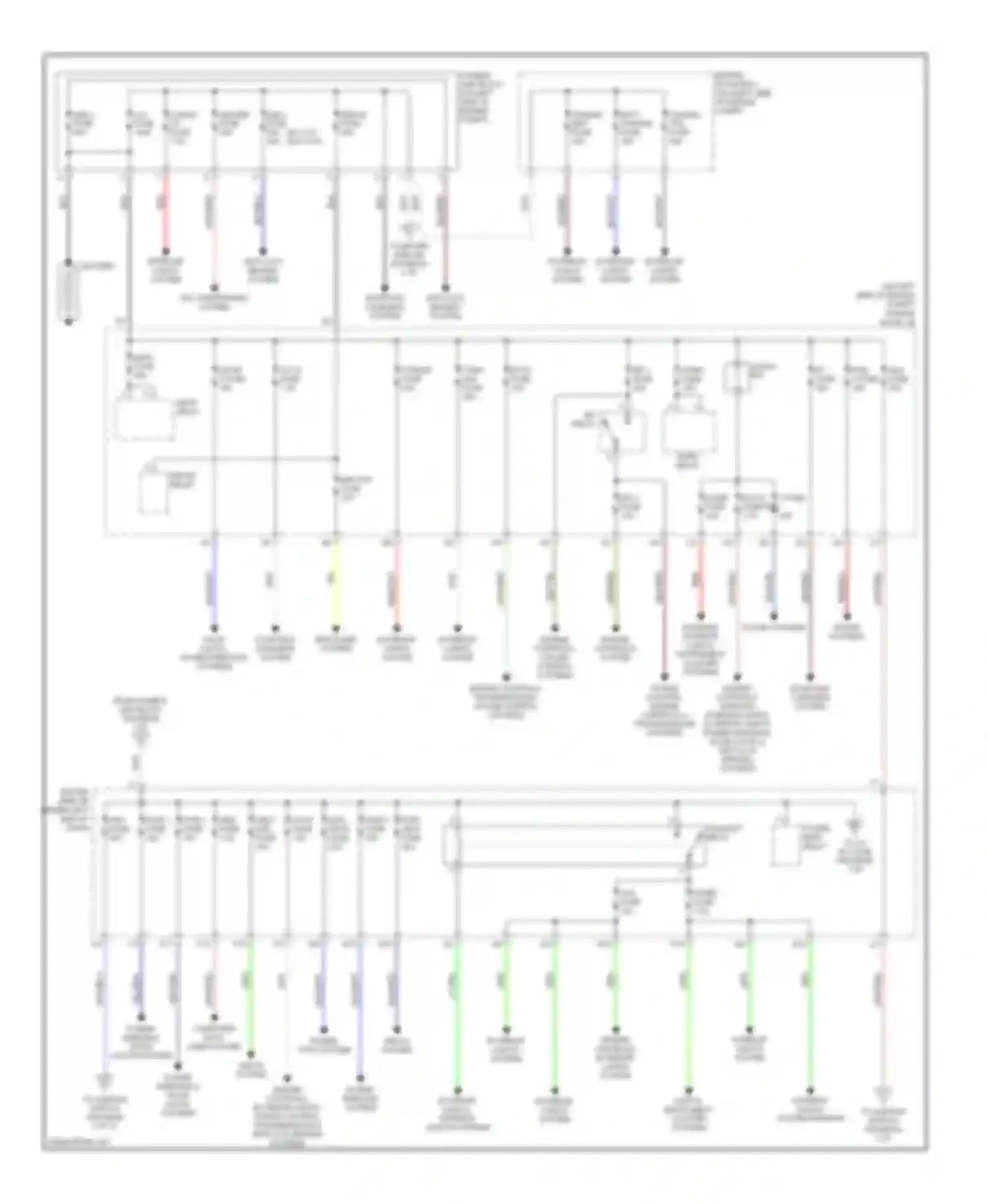 Tundra Toyota I facelift (2002-2006): Power distribution circuit, double cab (1 of 2)