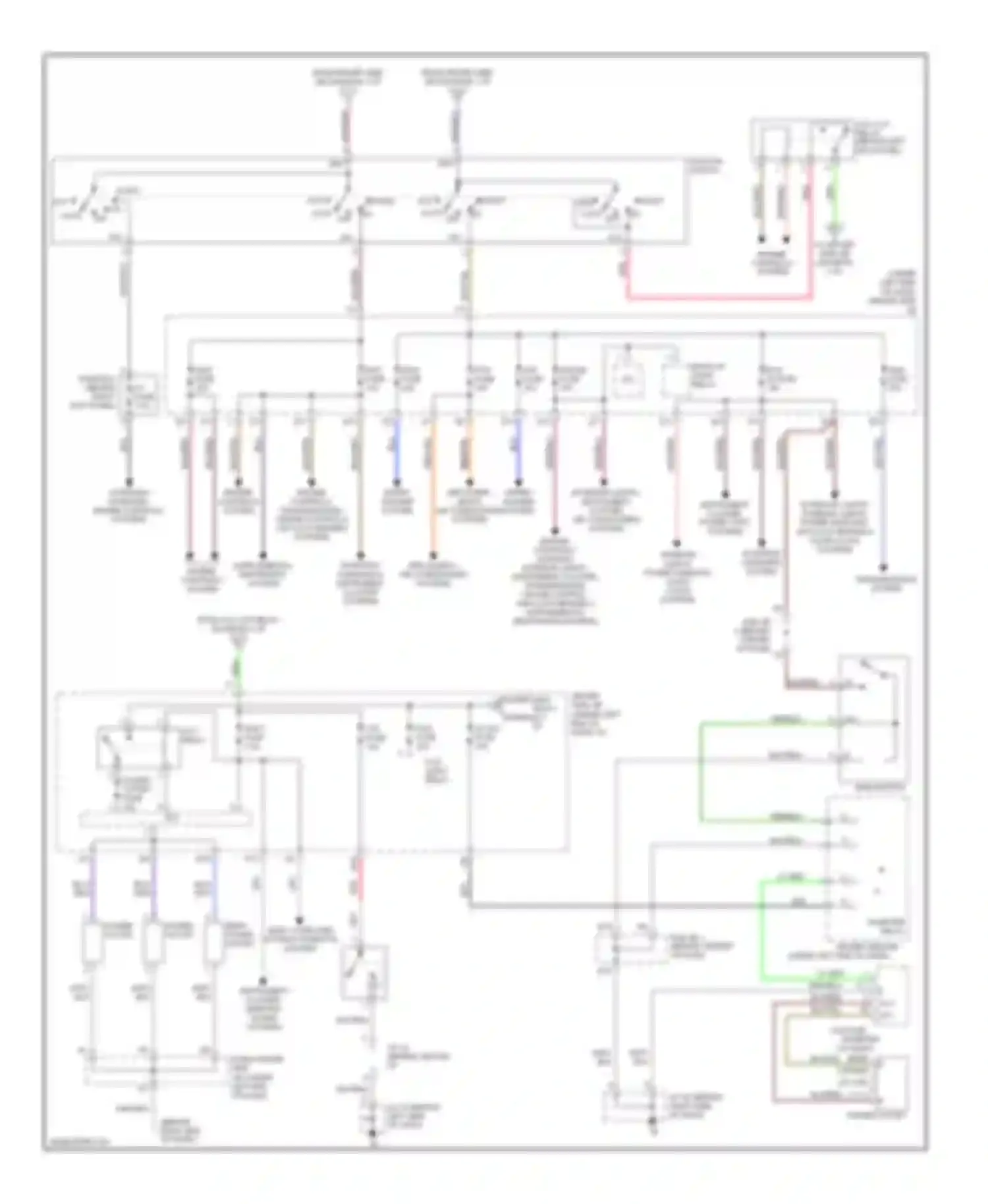 Tundra Toyota I facelift (2002-2006): Power distribution circuit, double cab (2 of 2)