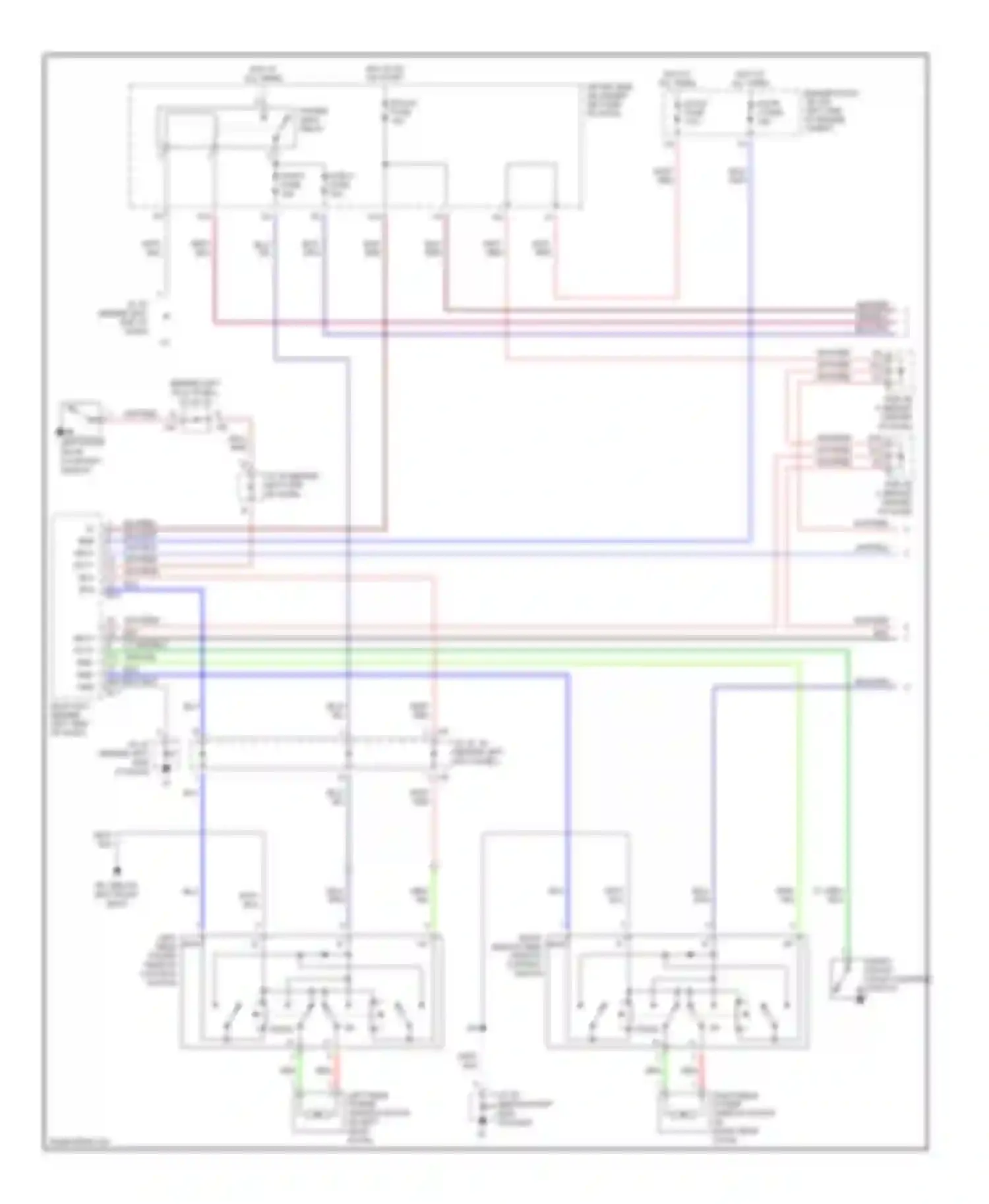 Tundra Toyota I facelift (2002-2006): Power windows circuit, double cab (1 of 2)